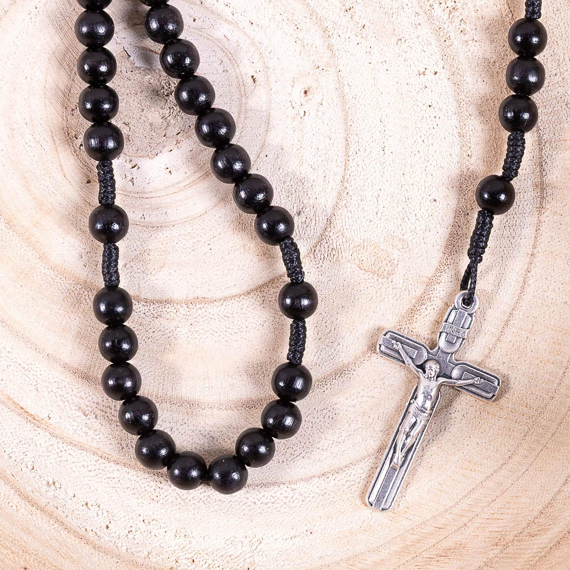St. John Vianney Black Cord Rosary - Image 3