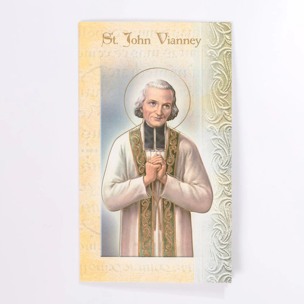 St. John Vianney - Mini Lives of the Saints Folded Prayer Card