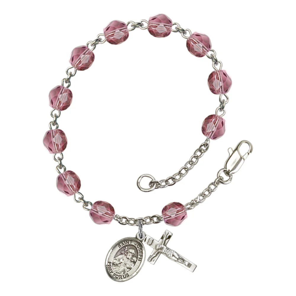 St. Joseph Birthstone Rosary Bracelet - Multiple Birthstones - Image 7