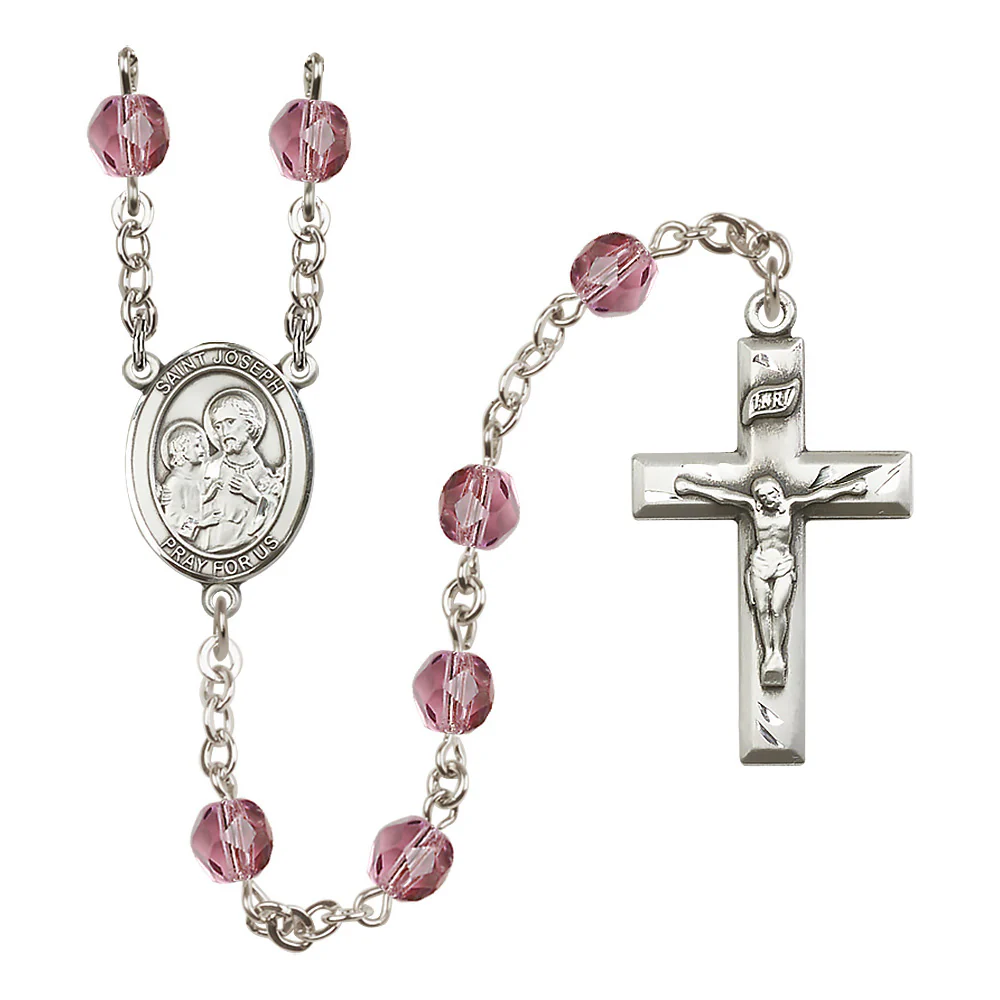 St. Joseph Birthstone Rosary - Multiple Birthstones - Image 2