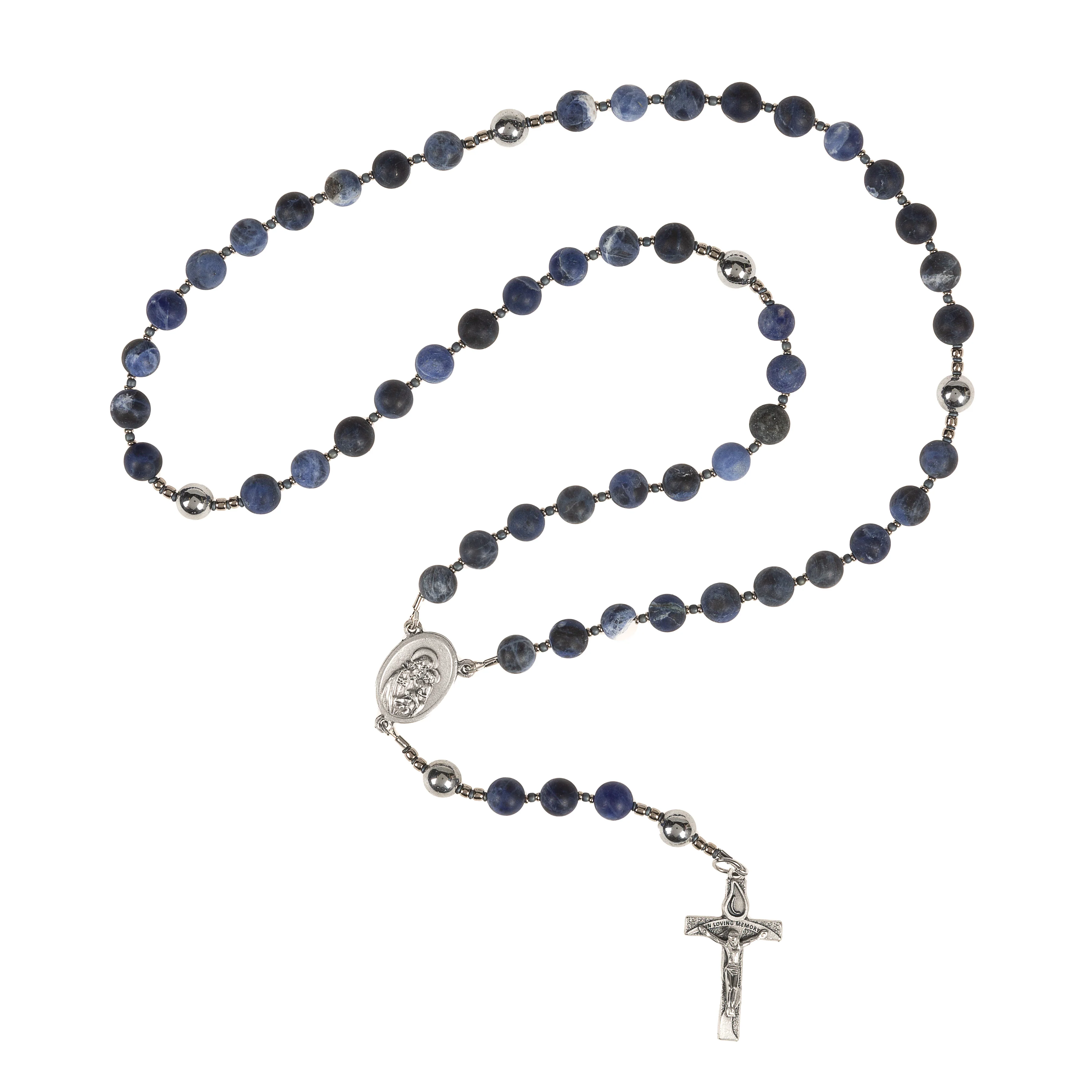 St. Joseph  Blue Memorial Rosary - Image 2