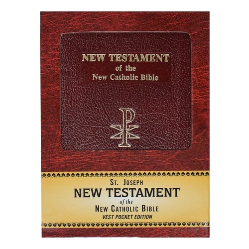 St. Joseph Edition New Testament of the New Catholic Bible -Vest Pocket Edition - Burgundy Bonded Leather - Image 3