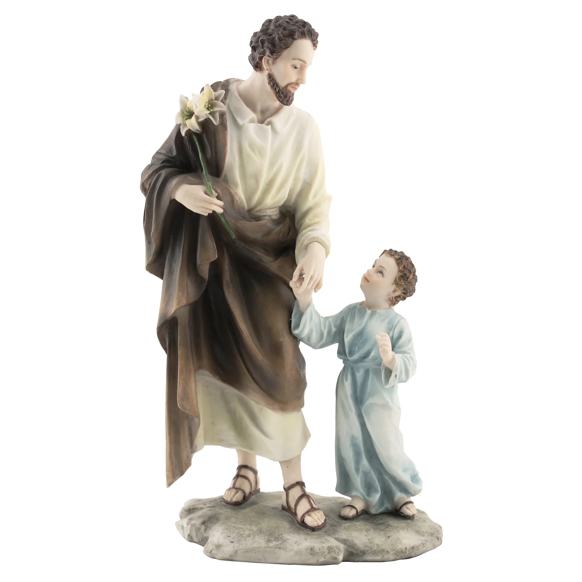 St. Joseph in Child Jesus Veronese Statue - 8.25" - Image 2
