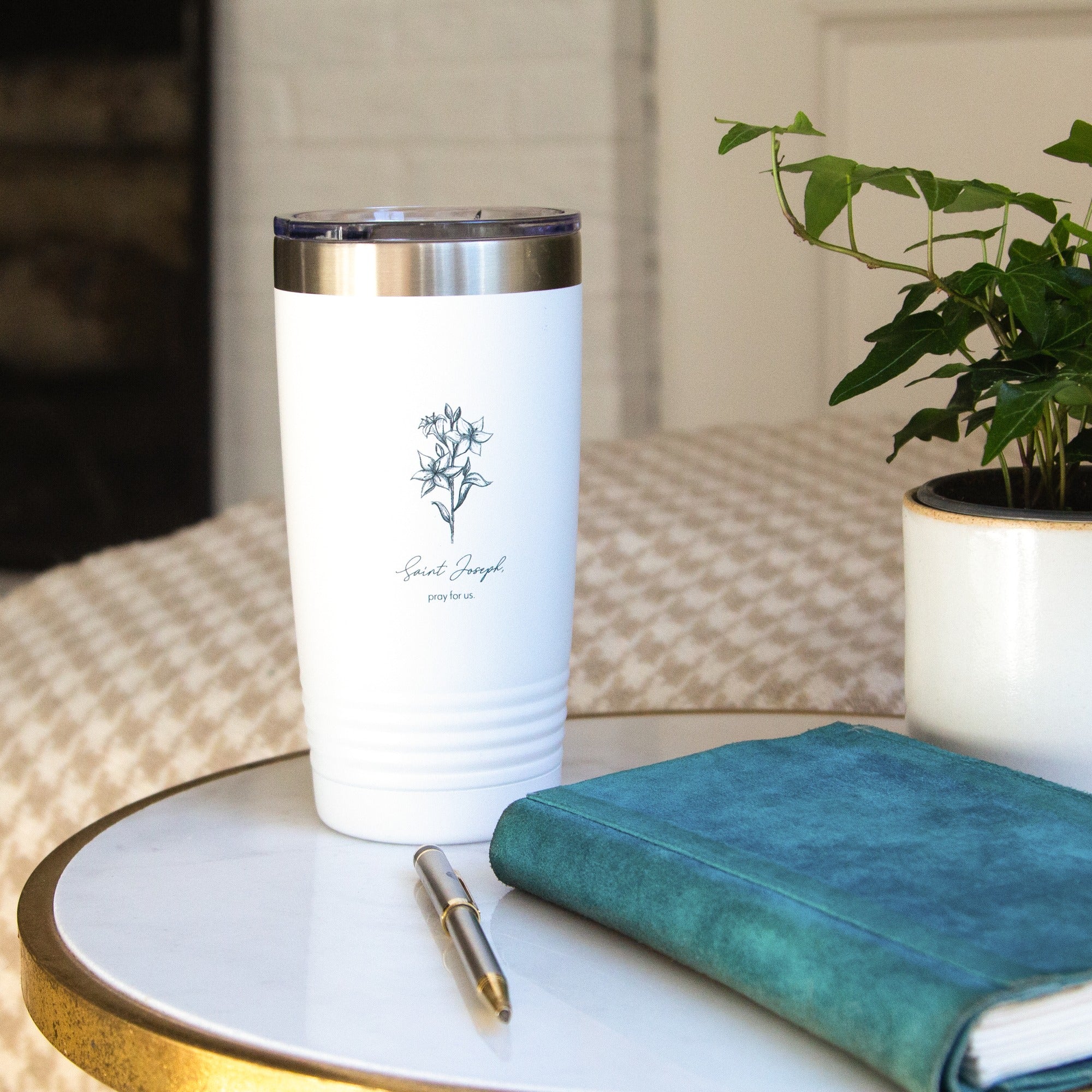 St. Joseph Lily White 20oz Tumbler - Image 5