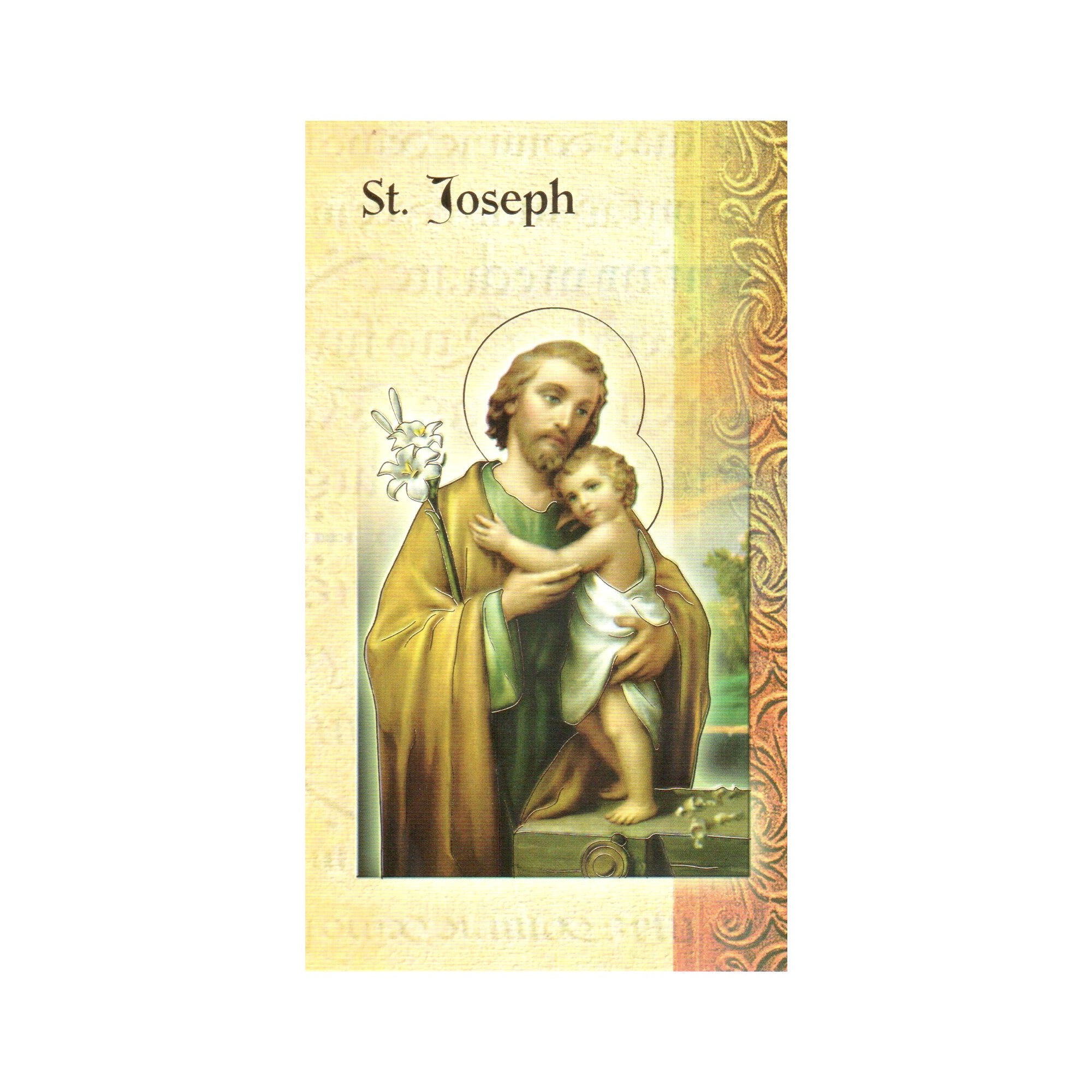 St. Joseph - Mini Lives of the Saints Folded Prayer Card - Image 3