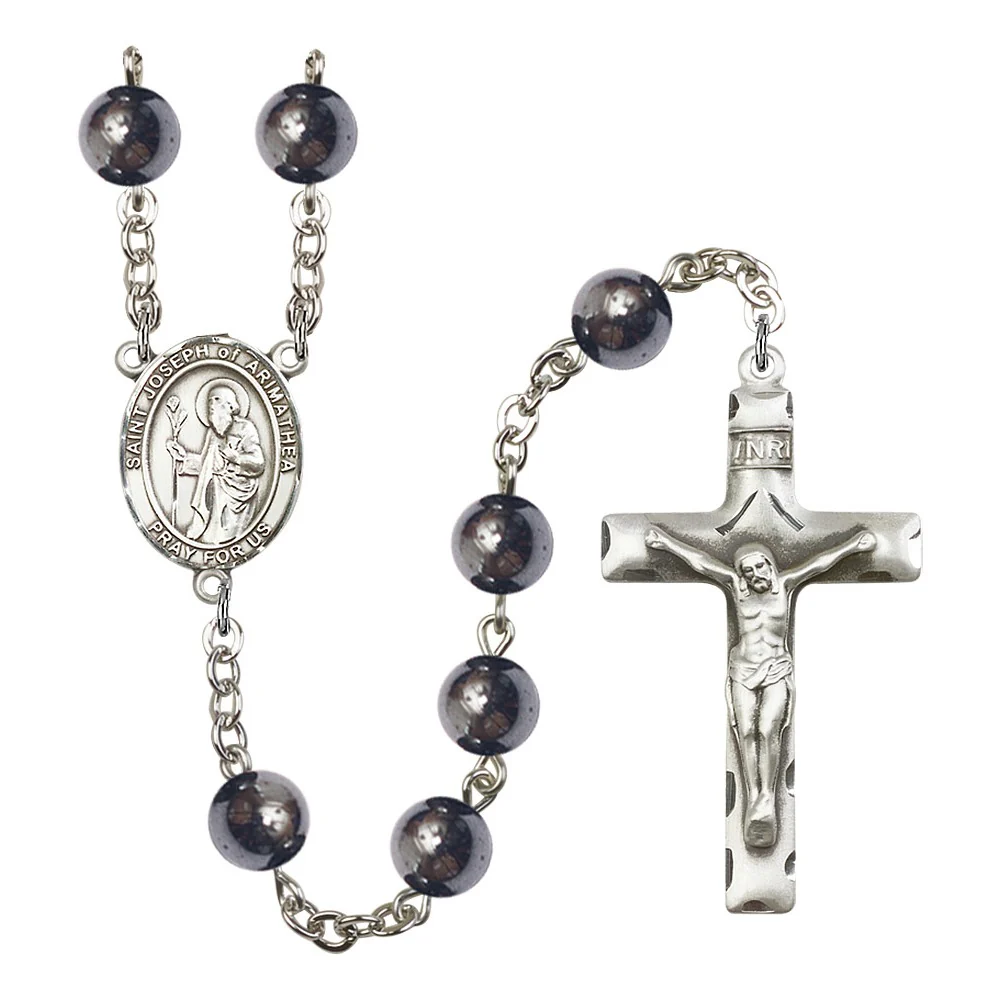 St. Joseph Of Arimathea 8mm Hematite Rosary