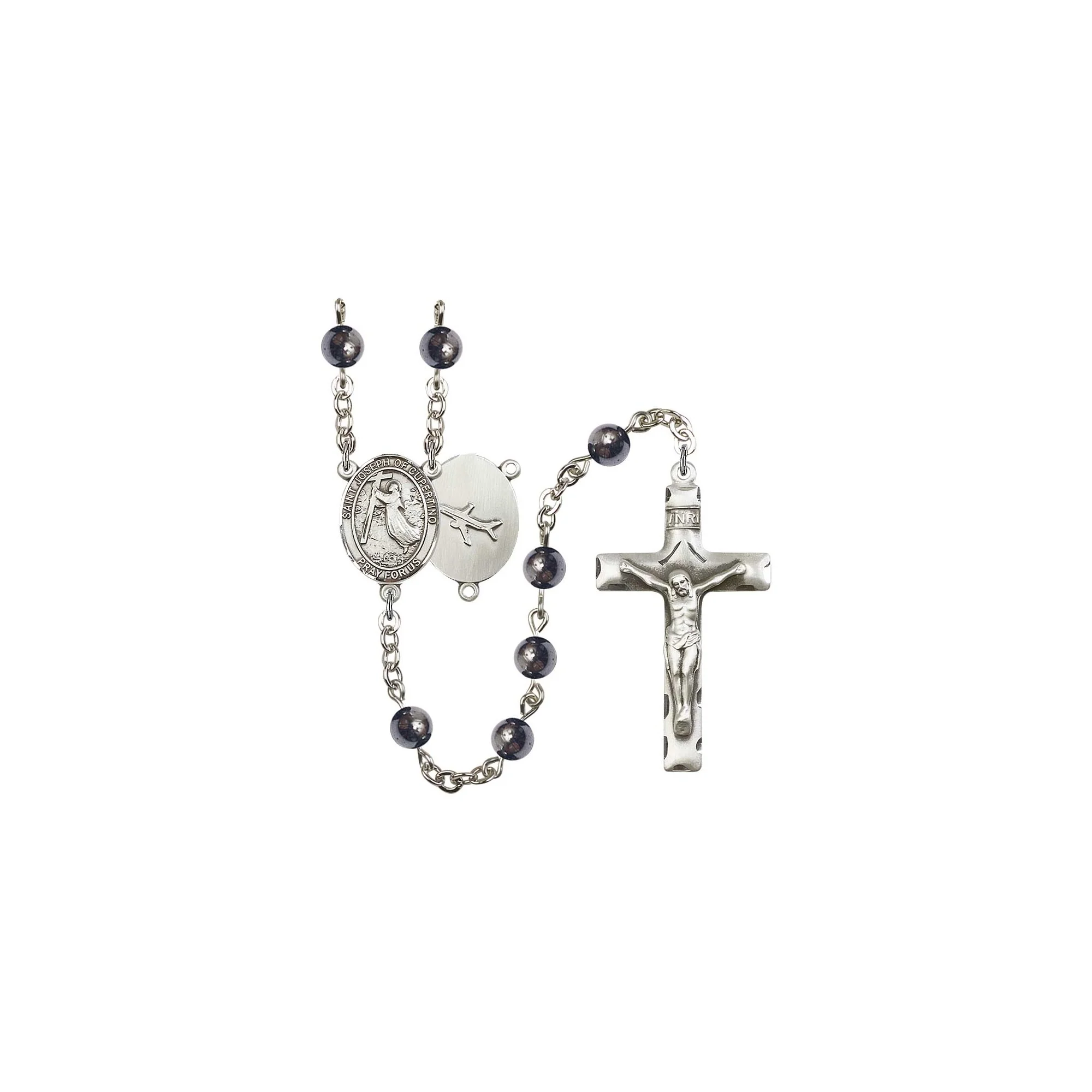 St. Joseph Of Cupertino 6mm Hematite Rosary