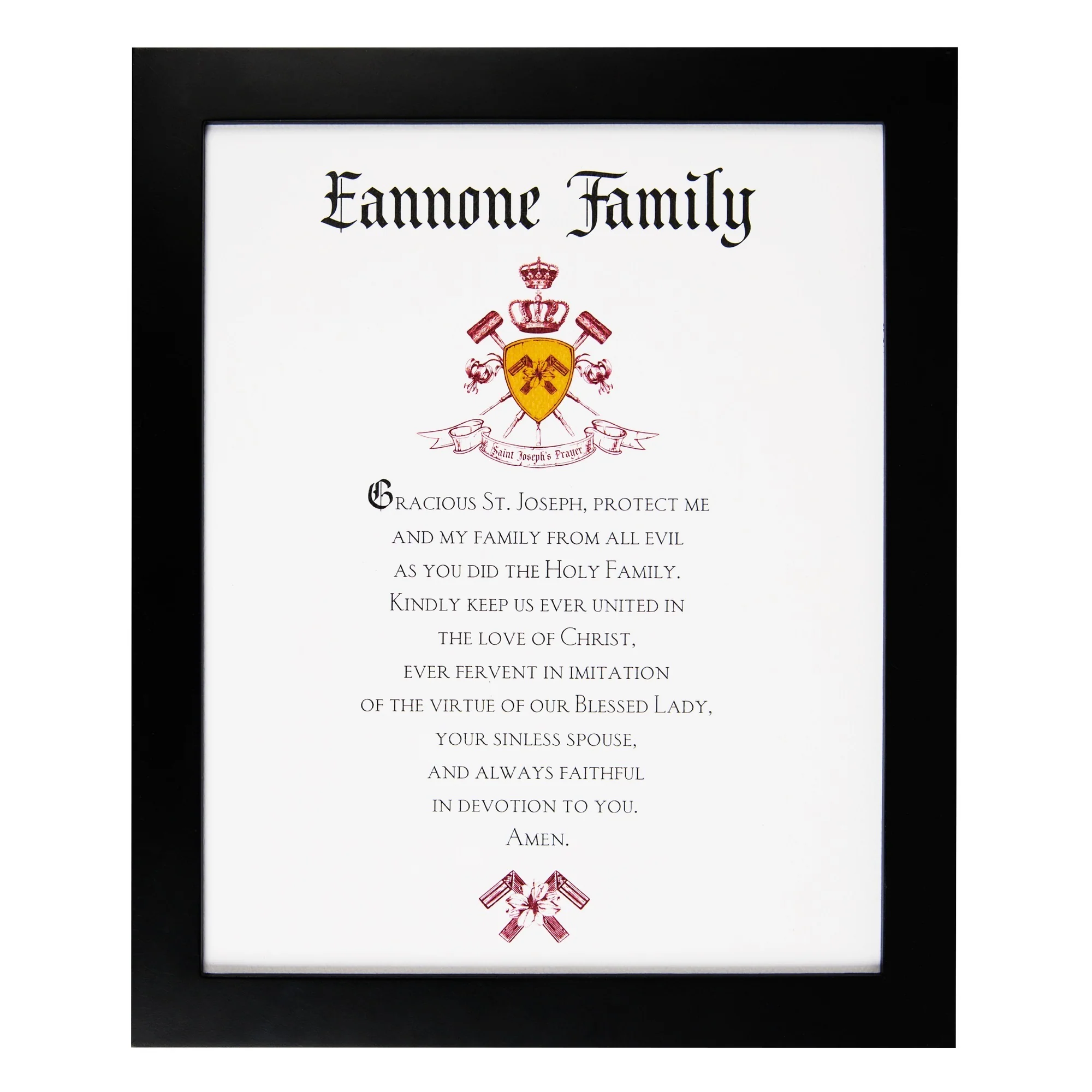 St. Joseph Protector Prayer Framed Print - Image 2