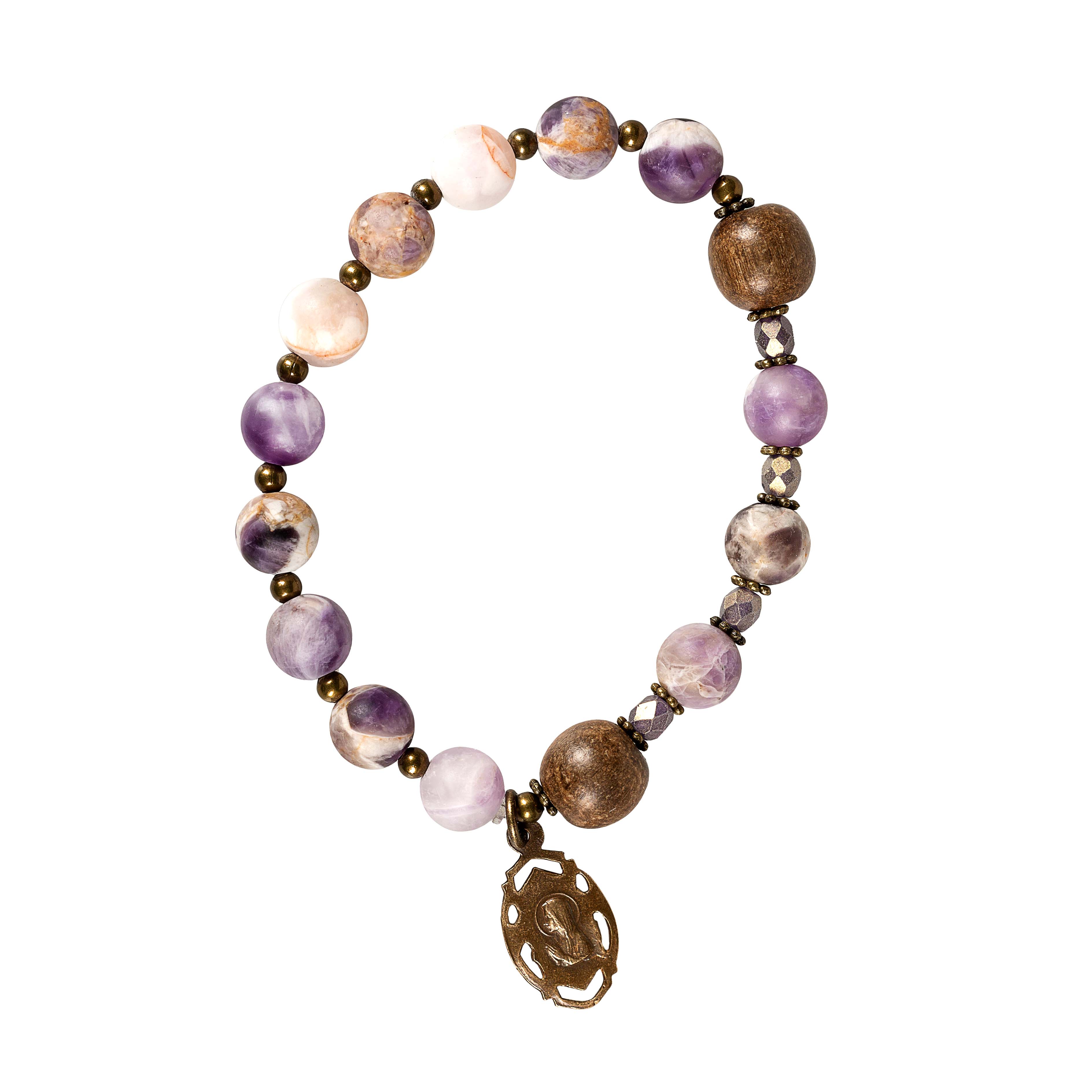St. Joseph Rosary Bracelet with Medal - Image 3