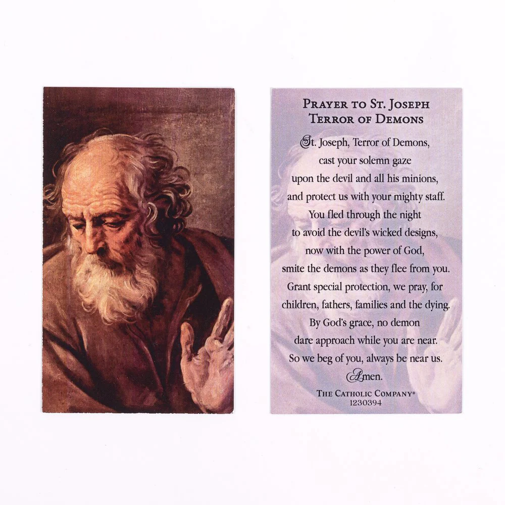 St. Joseph Terror of Demons Prayer Card - Image 2