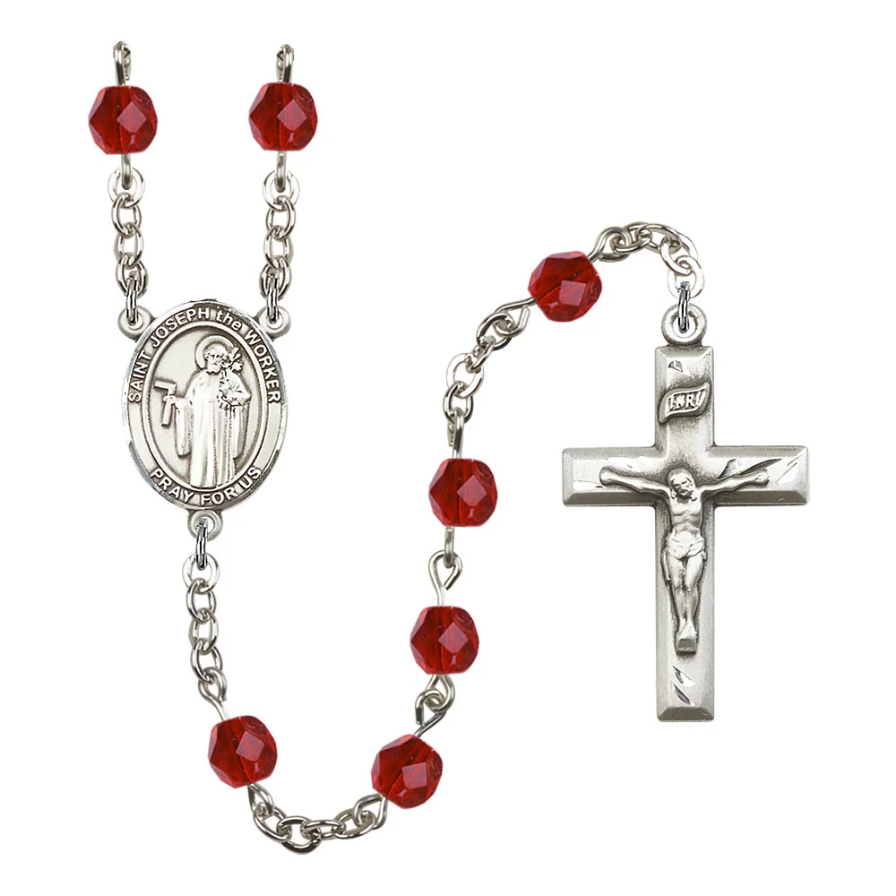 St. Joseph "The Worker" Crystal Birthstone Rosary - Multiple Birthstones - Image 12