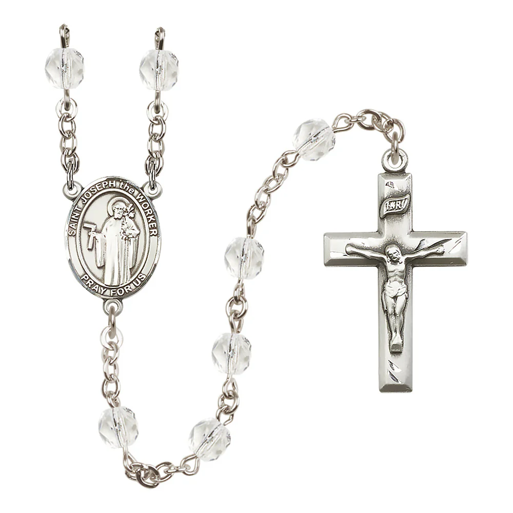 St. Joseph "The Worker" Crystal Birthstone Rosary - Multiple Birthstones - Image 4