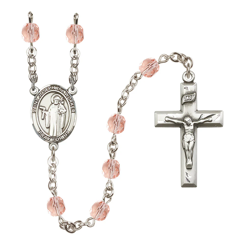 St. Joseph "The Worker" Crystal Birthstone Rosary - Multiple Birthstones - Image 9