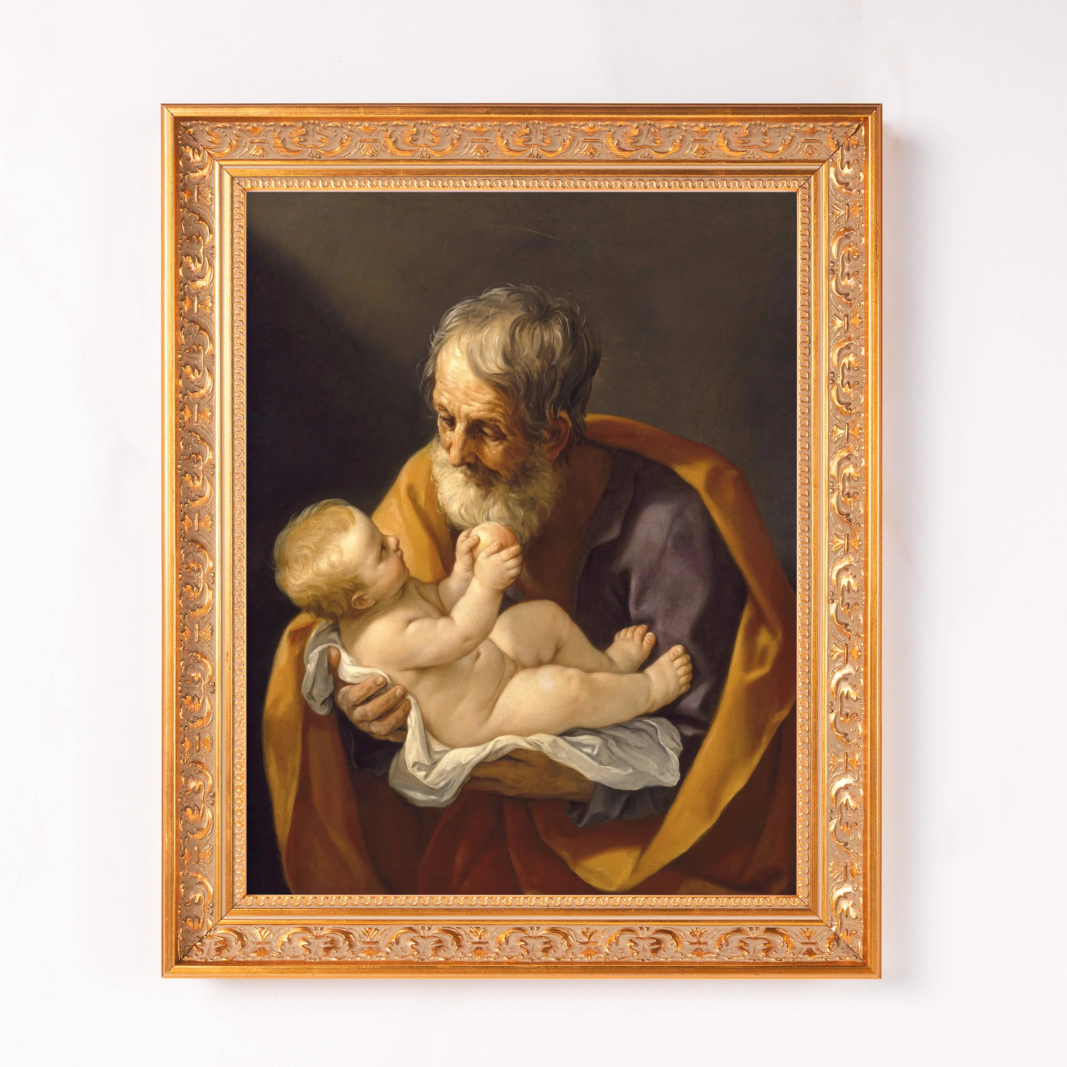 St. Joseph with the Infant Jesus Framed Canvas - Sacred Classics Collection - Image 2