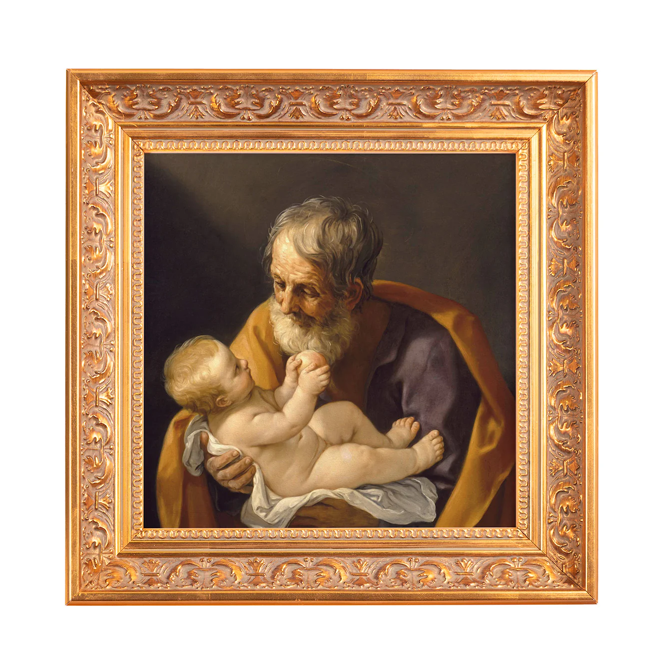 St. Joseph with the Infant Jesus Framed Canvas - Sacred Mini Collection - Image 3