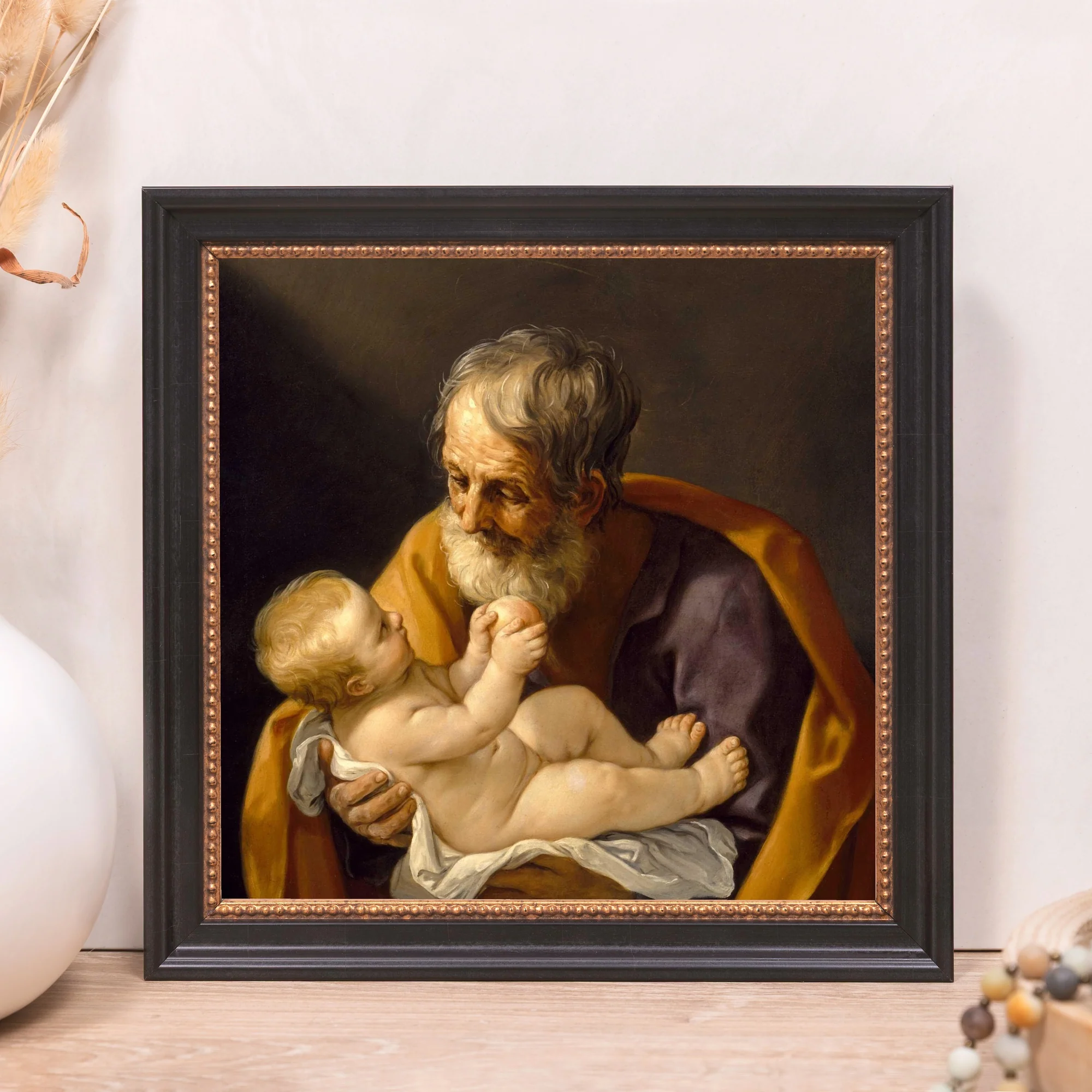 St. Joseph with the Infant Jesus Framed Canvas - Sacred Mini Collection - Image 5