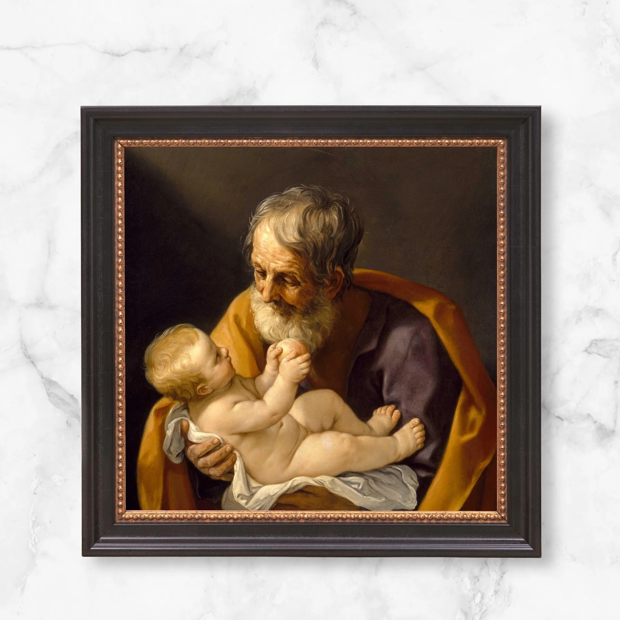 St. Joseph with the Infant Jesus Framed Canvas - Sacred Mini Collection - Image 6