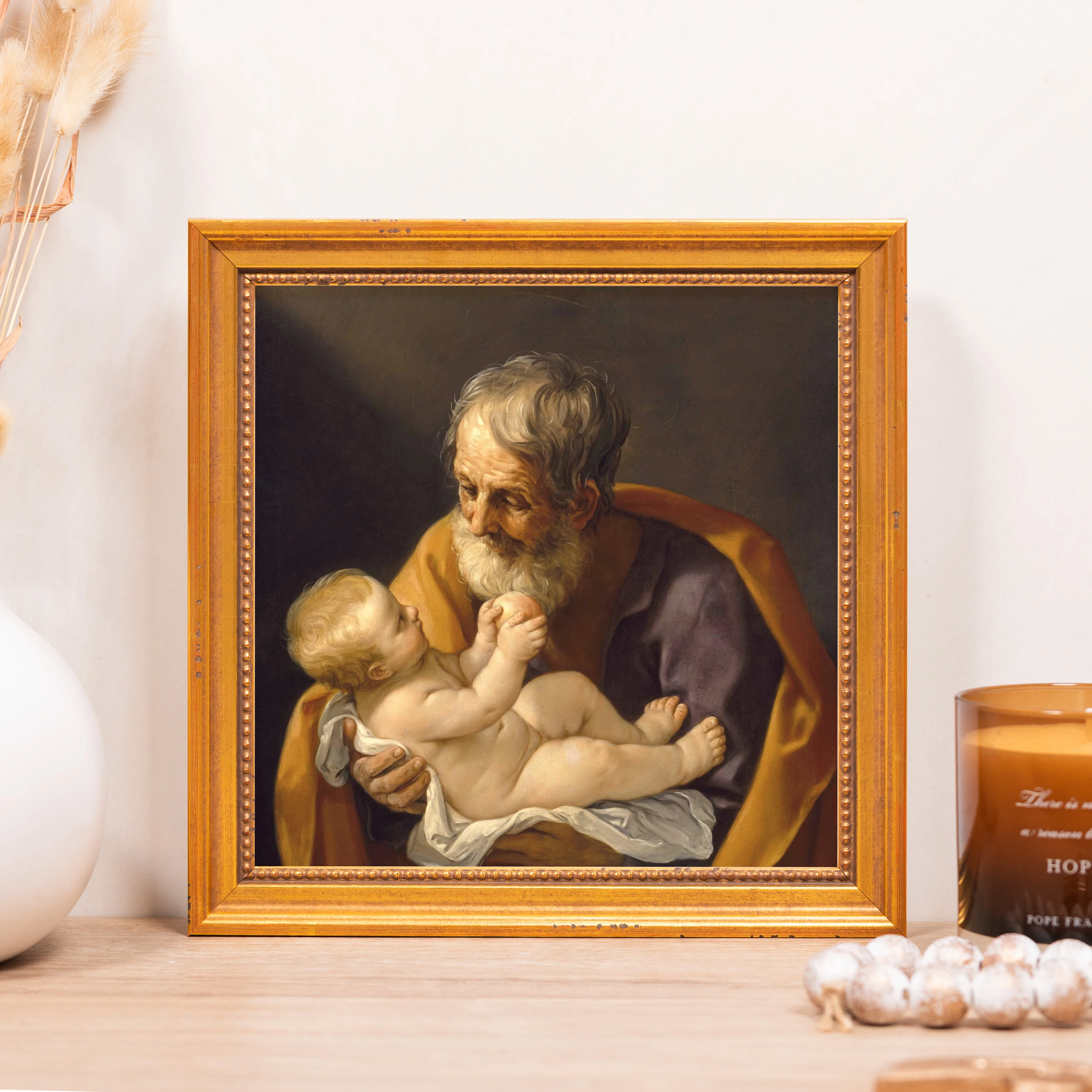 St. Joseph with the Infant Jesus Framed Canvas - Sacred Mini Collection - Image 8