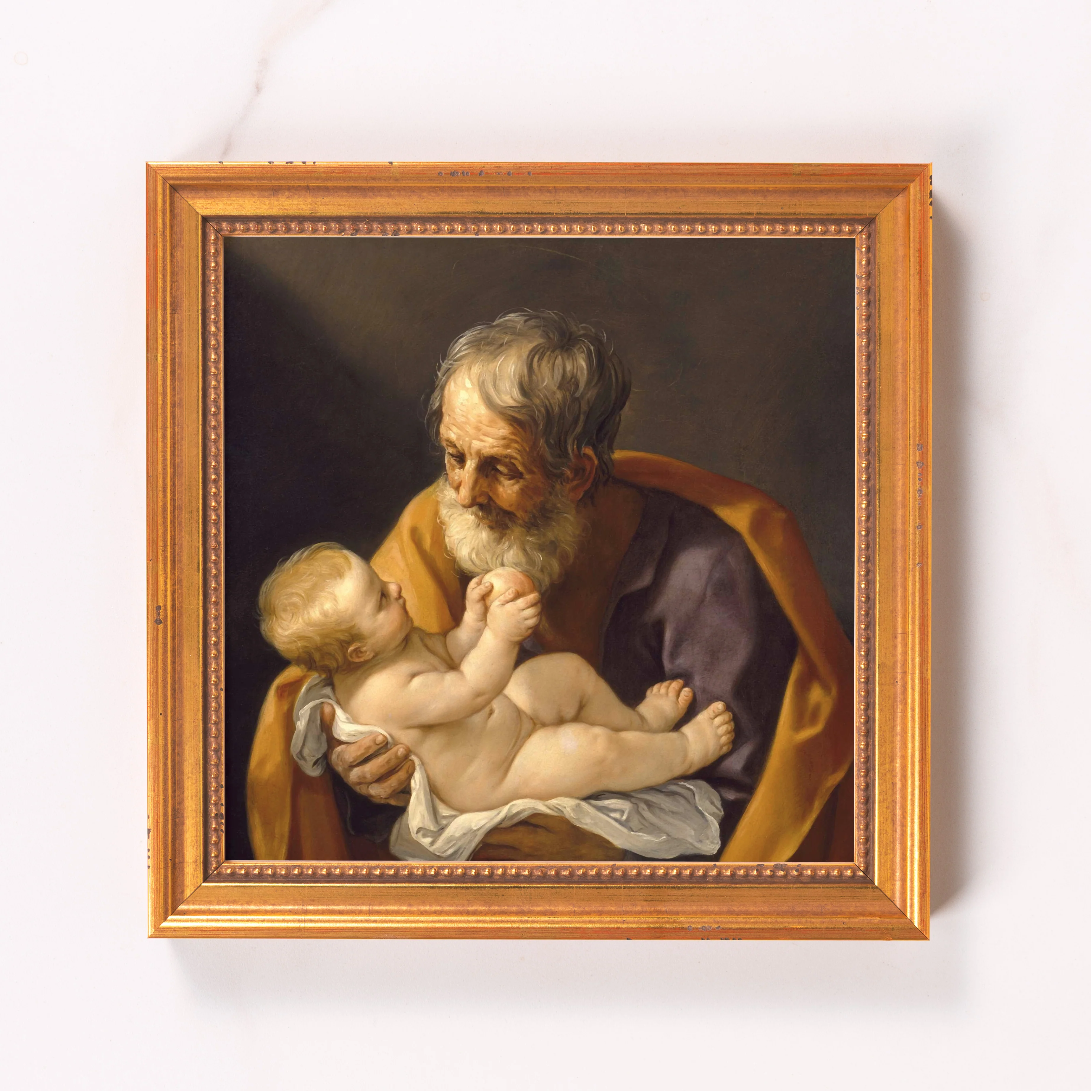 St. Joseph with the Infant Jesus Framed Canvas - Sacred Mini Collection - Image 9