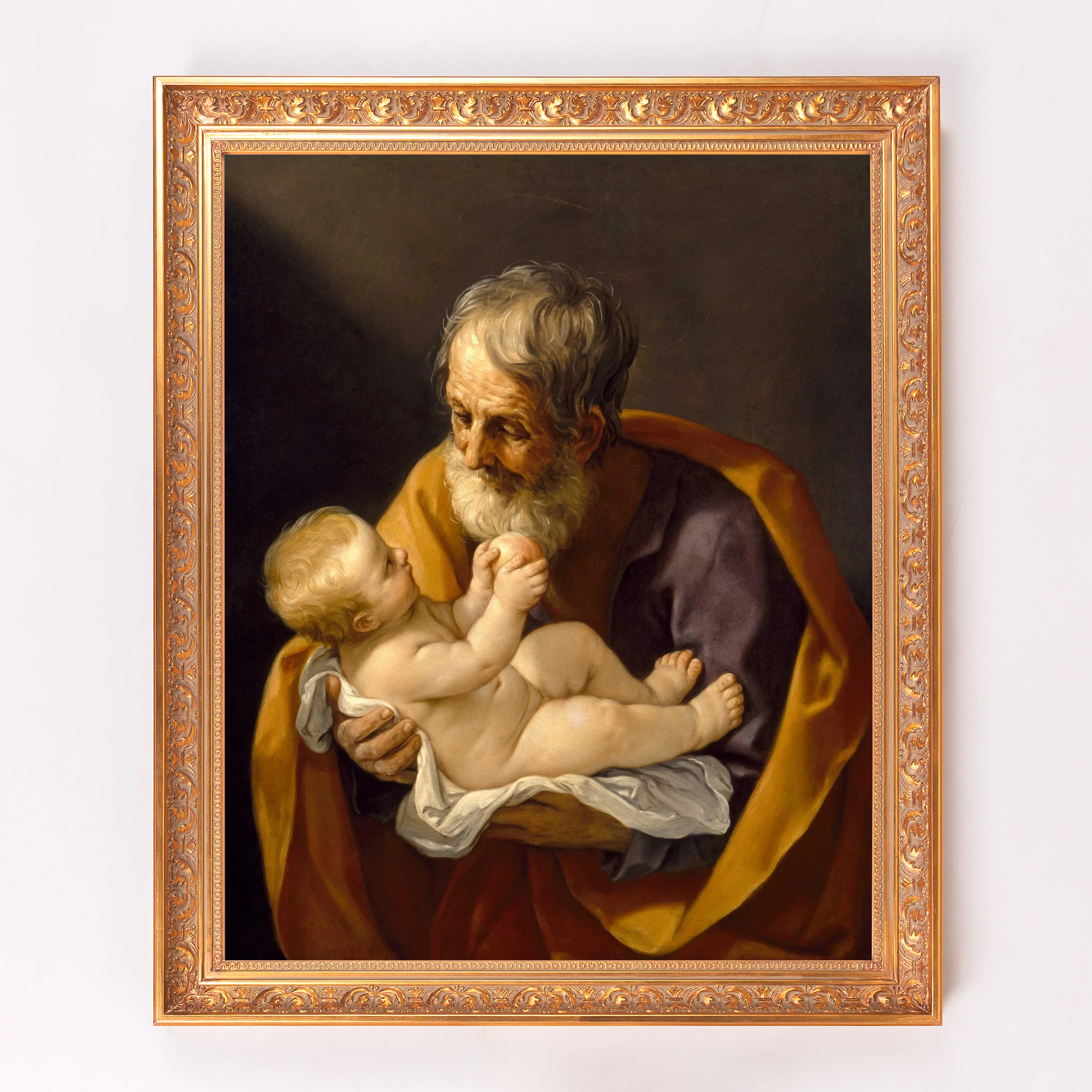 St. Joseph with the Infant Jesus Framed Canvas - Sacred Signature Collection - Image 2