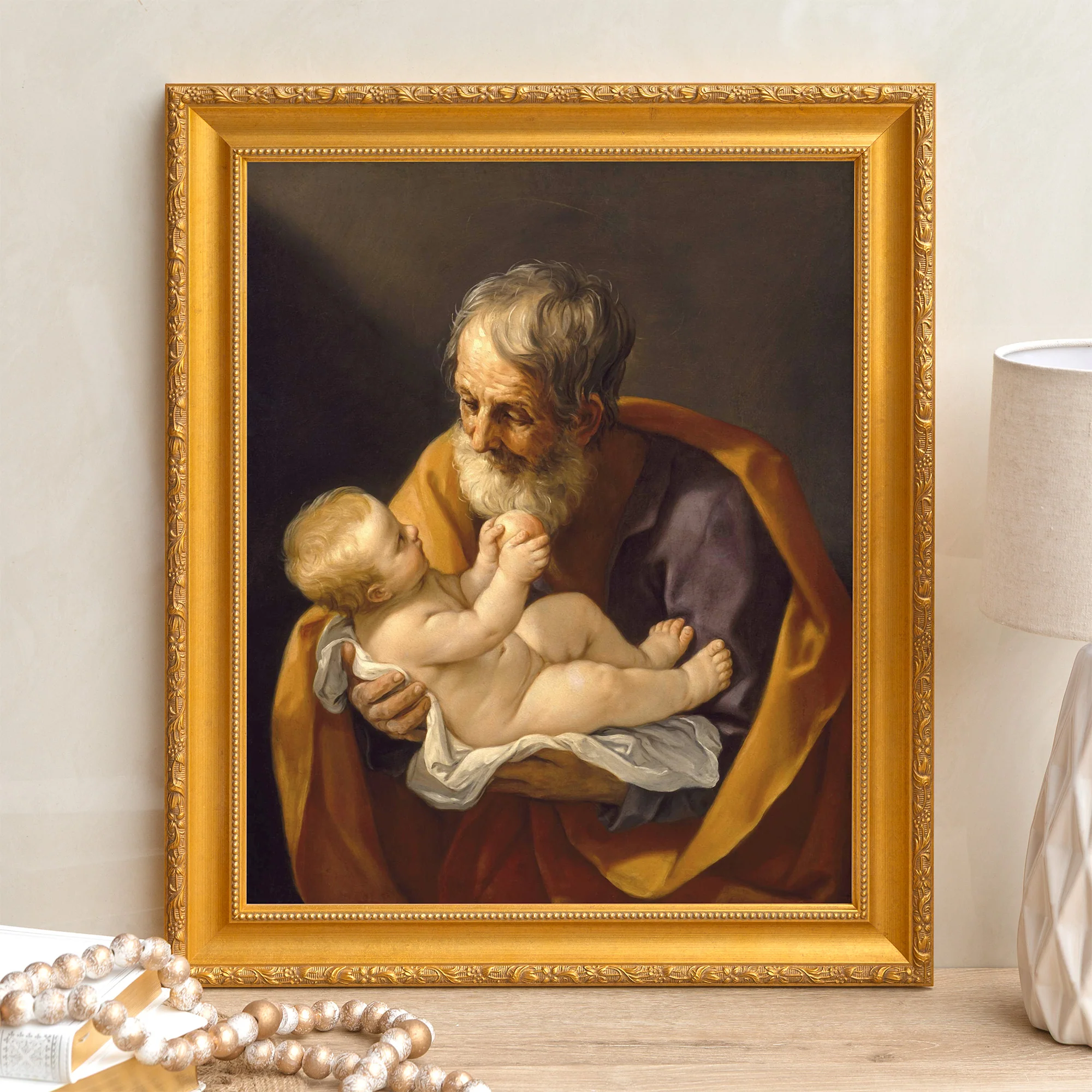 St. Joseph with the Infant Jesus Framed Canvas - Sacred Signature Collection - Image 4