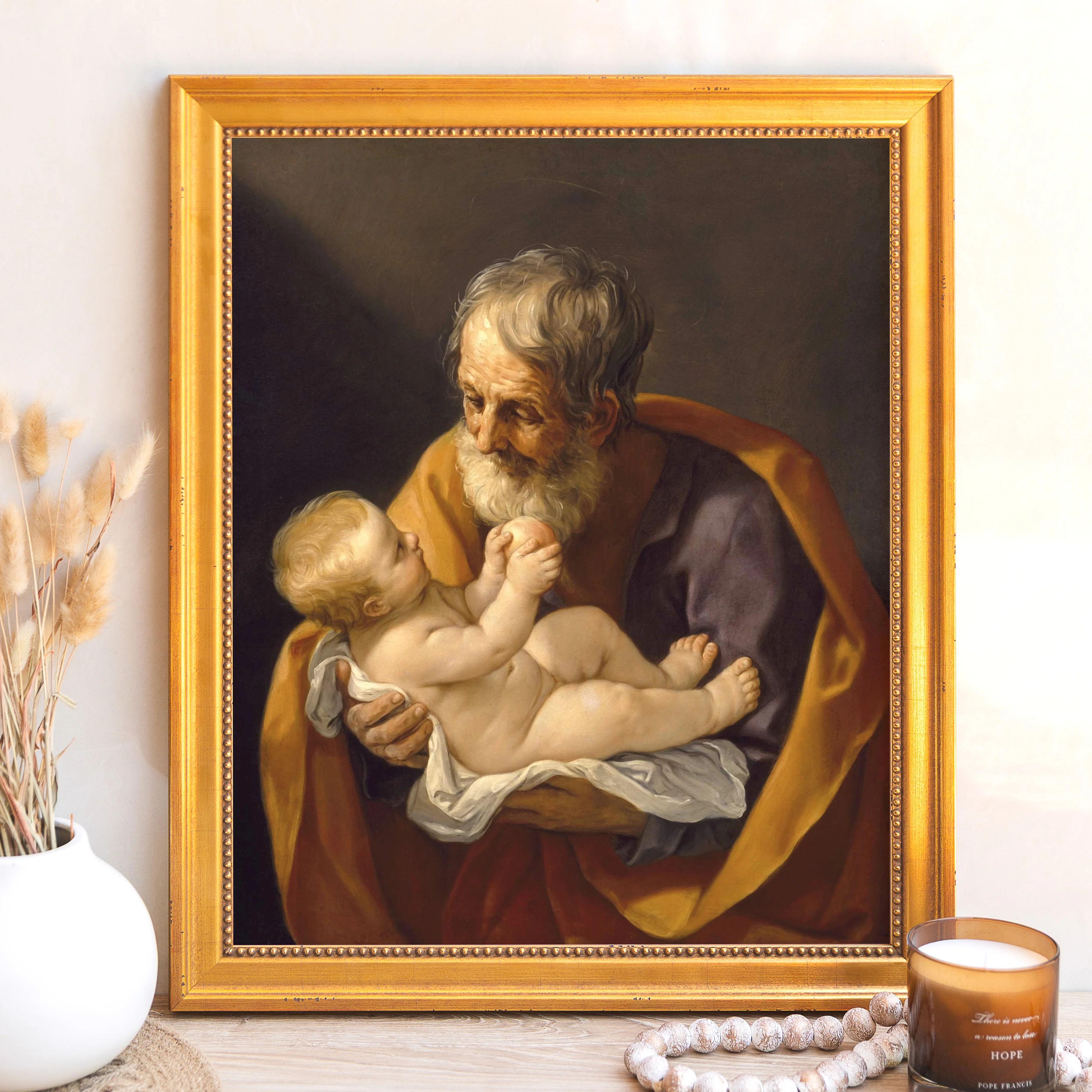 St. Joseph with the Infant Jesus Framed Canvas - Sacred Signature Collection - Image 7