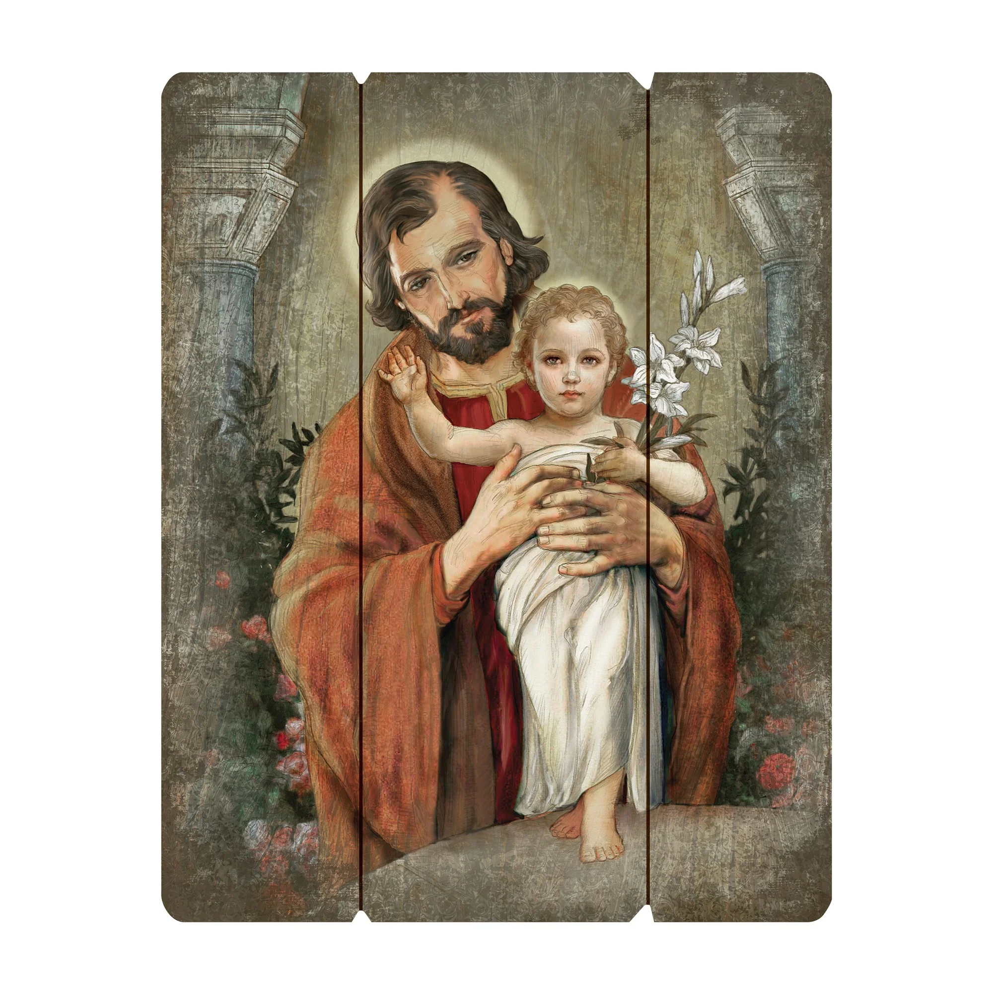 St. Joseph Wooden Wall Plaque