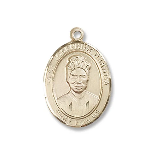 St. Josephine Bakhita Pendant with Chain, Bliss, Gold Filled