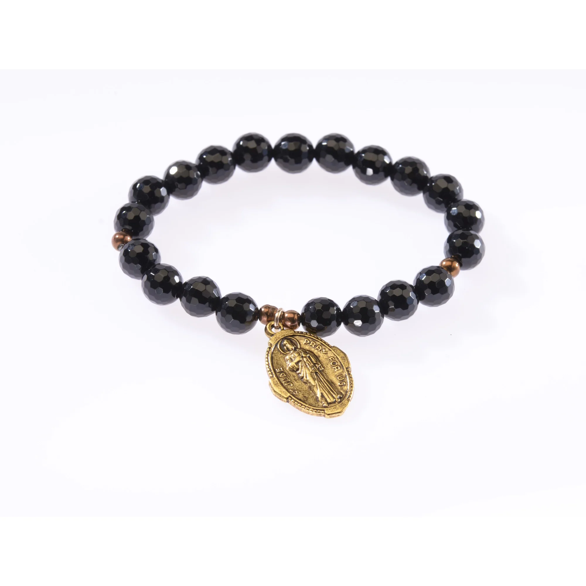 St. Jude Black Onyx Stretch Bracelet