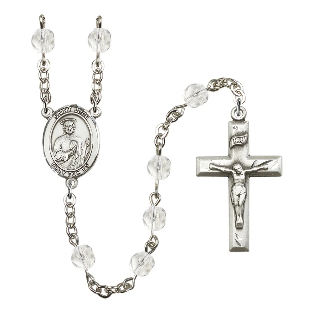 St. Jude Thaddeus Crystal Birthstone Rosary - Multiple Birthstones - Image 8