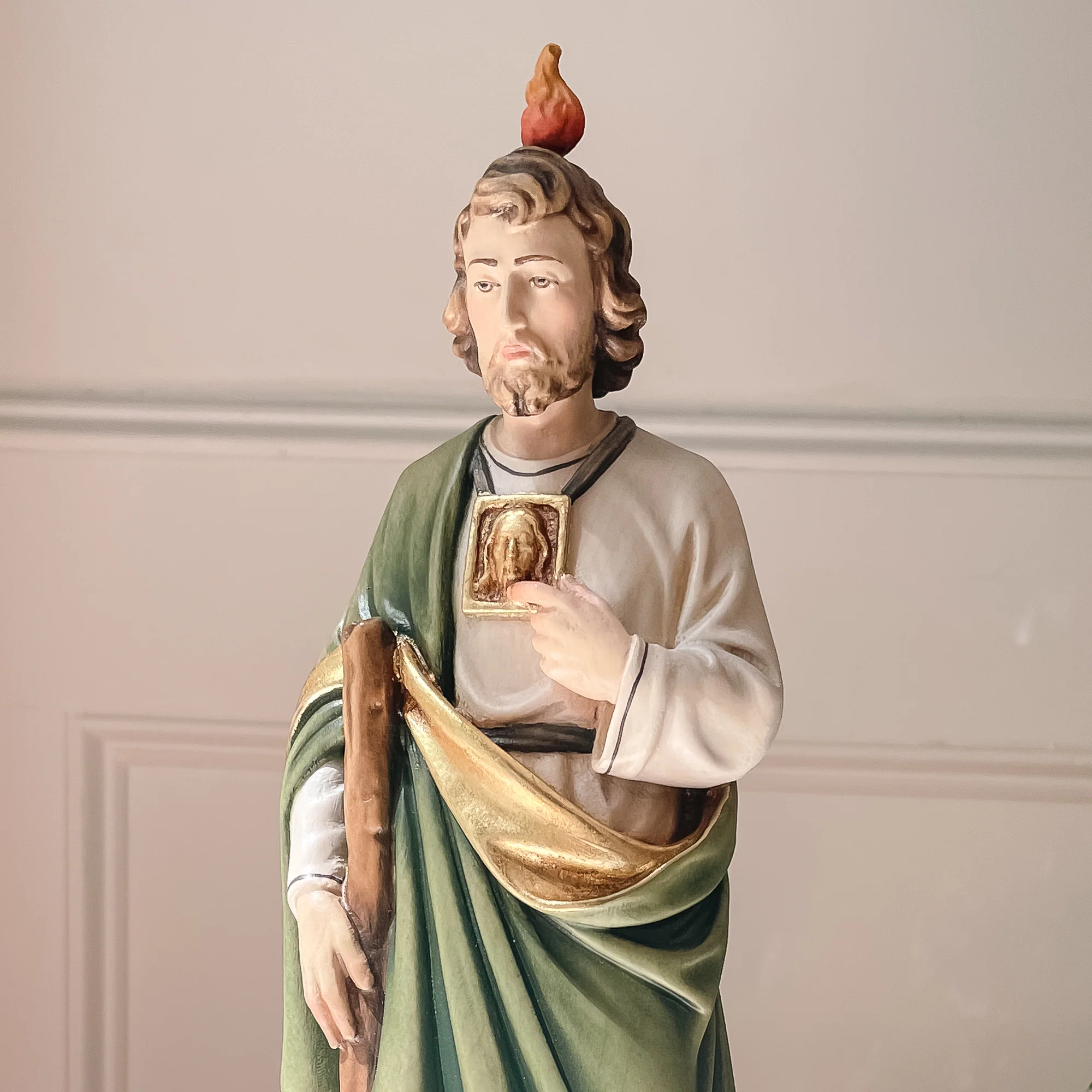 St. Jude Thaddeus Hand-Painted Italian Statue - Image 2