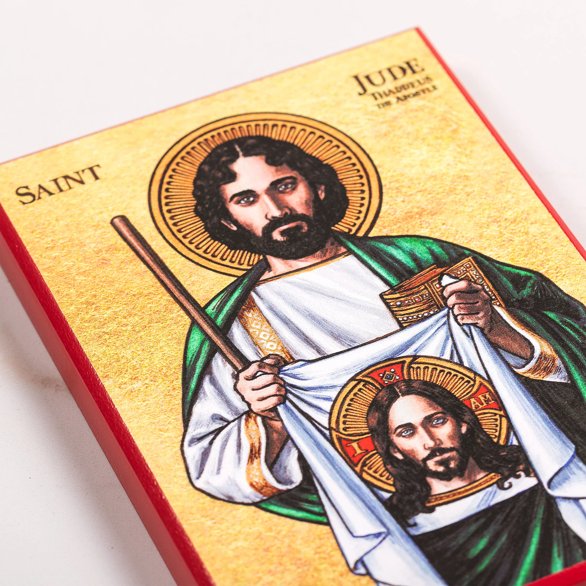St. Jude Thaddeus Modern Icon Plaque - 5" x 7" - Image 4