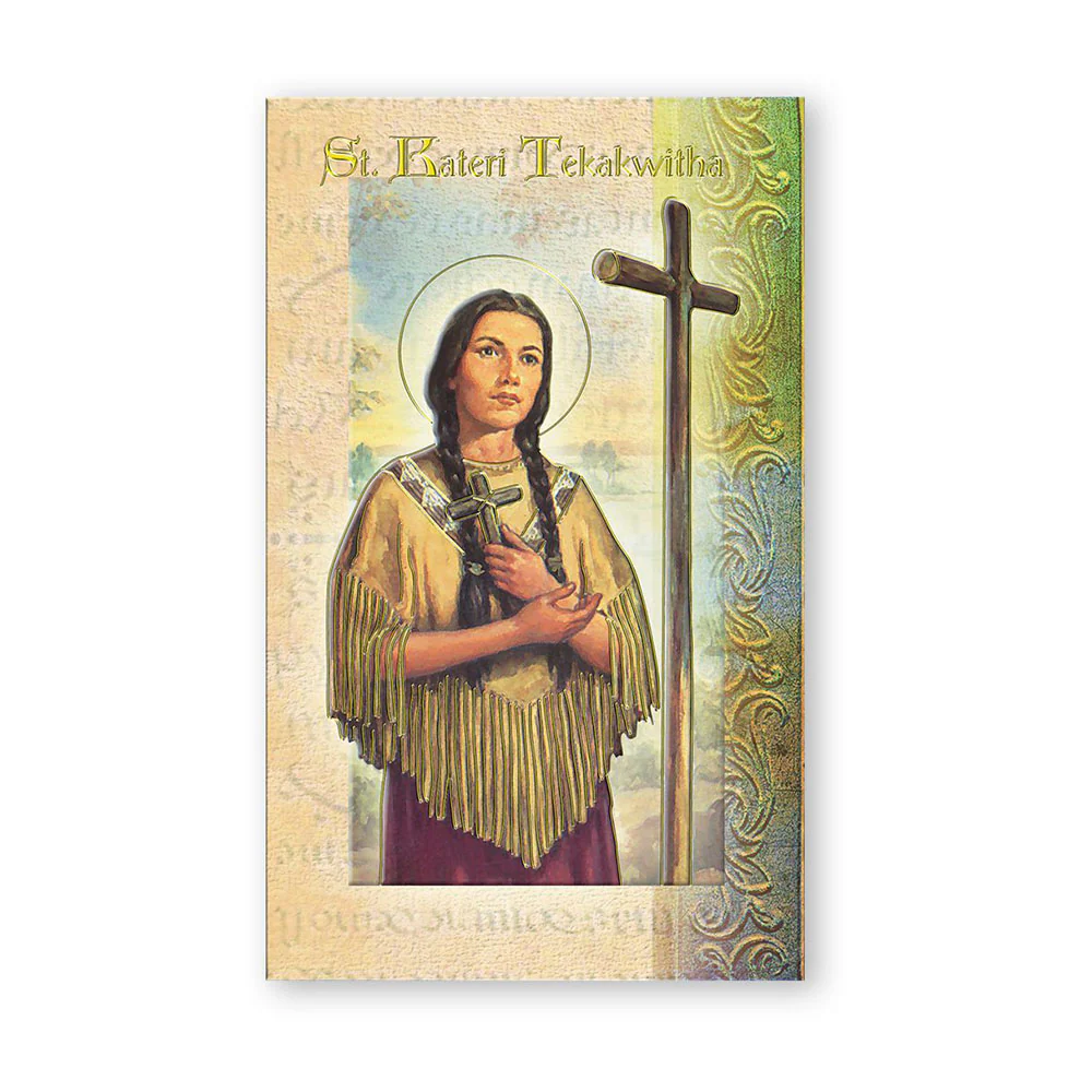St. Kateri - Mini Lives of the Saints Folded Prayer Card