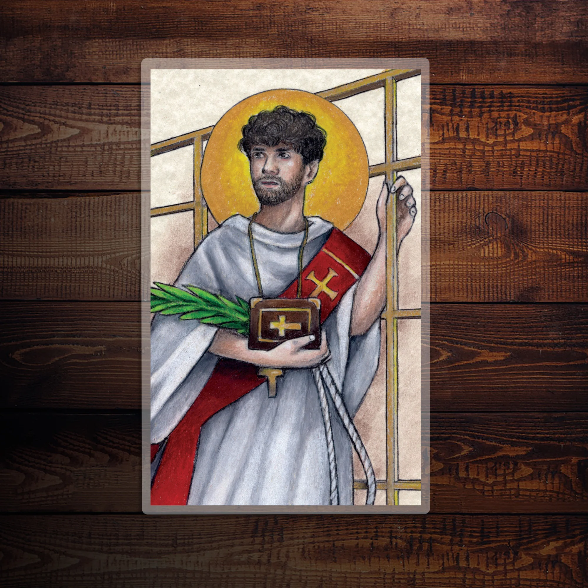 St. Lawrence Patron of Deacons Large Prayer Card - Image 2