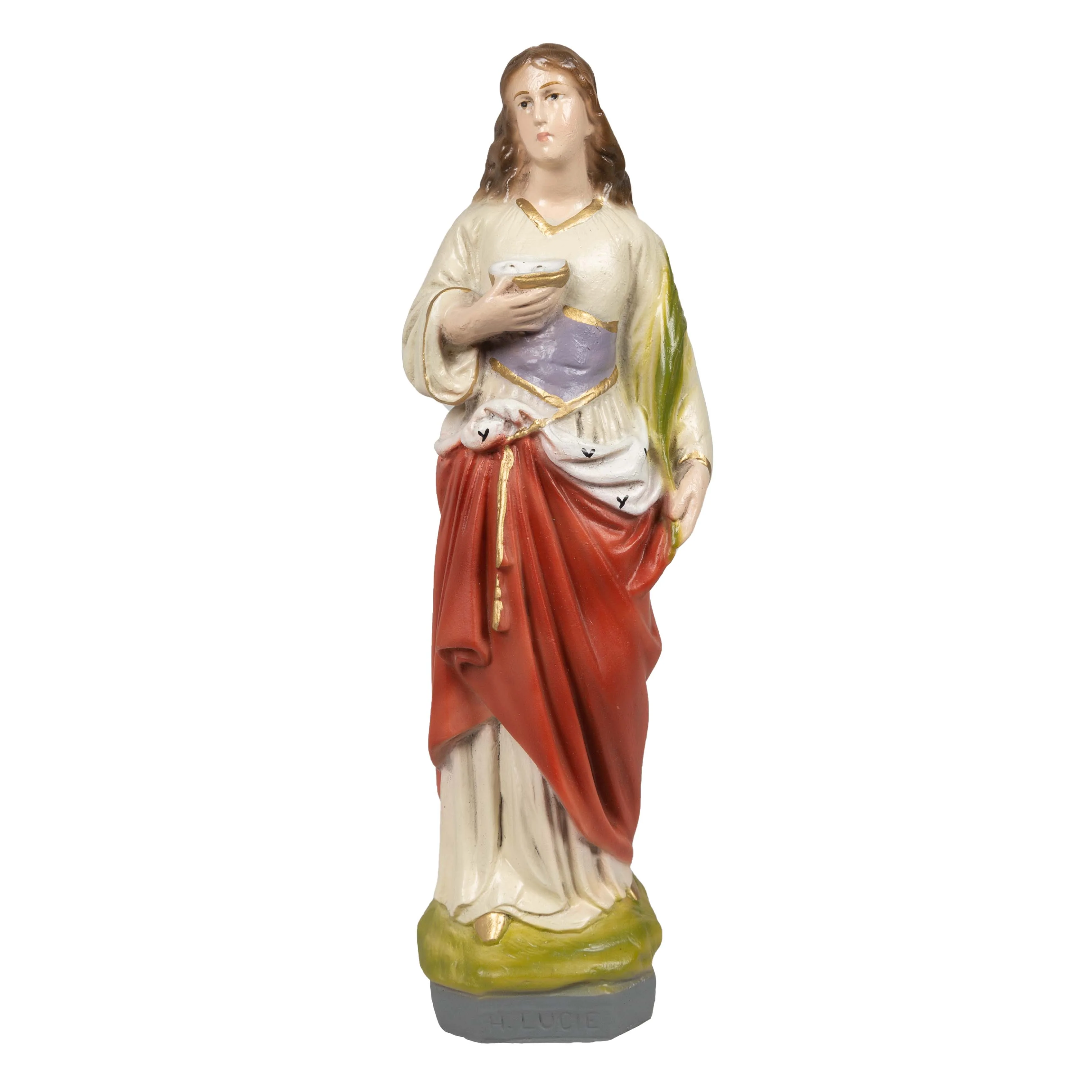 St. Lucy Antique Finish Statue - 11.8"