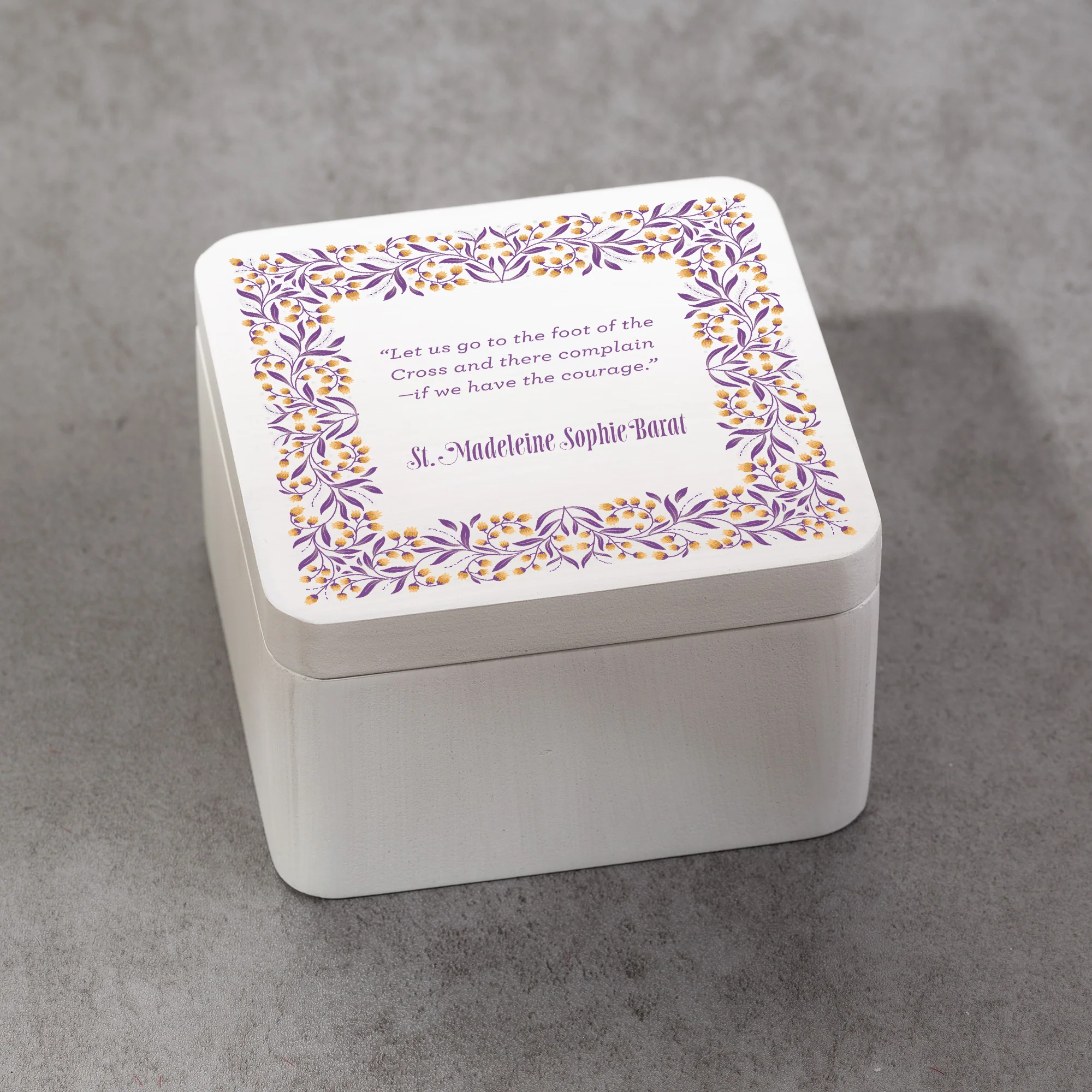 St. Madeline Sophie Barat Foot of the Cross Rosary Keepsake Box - Image 2