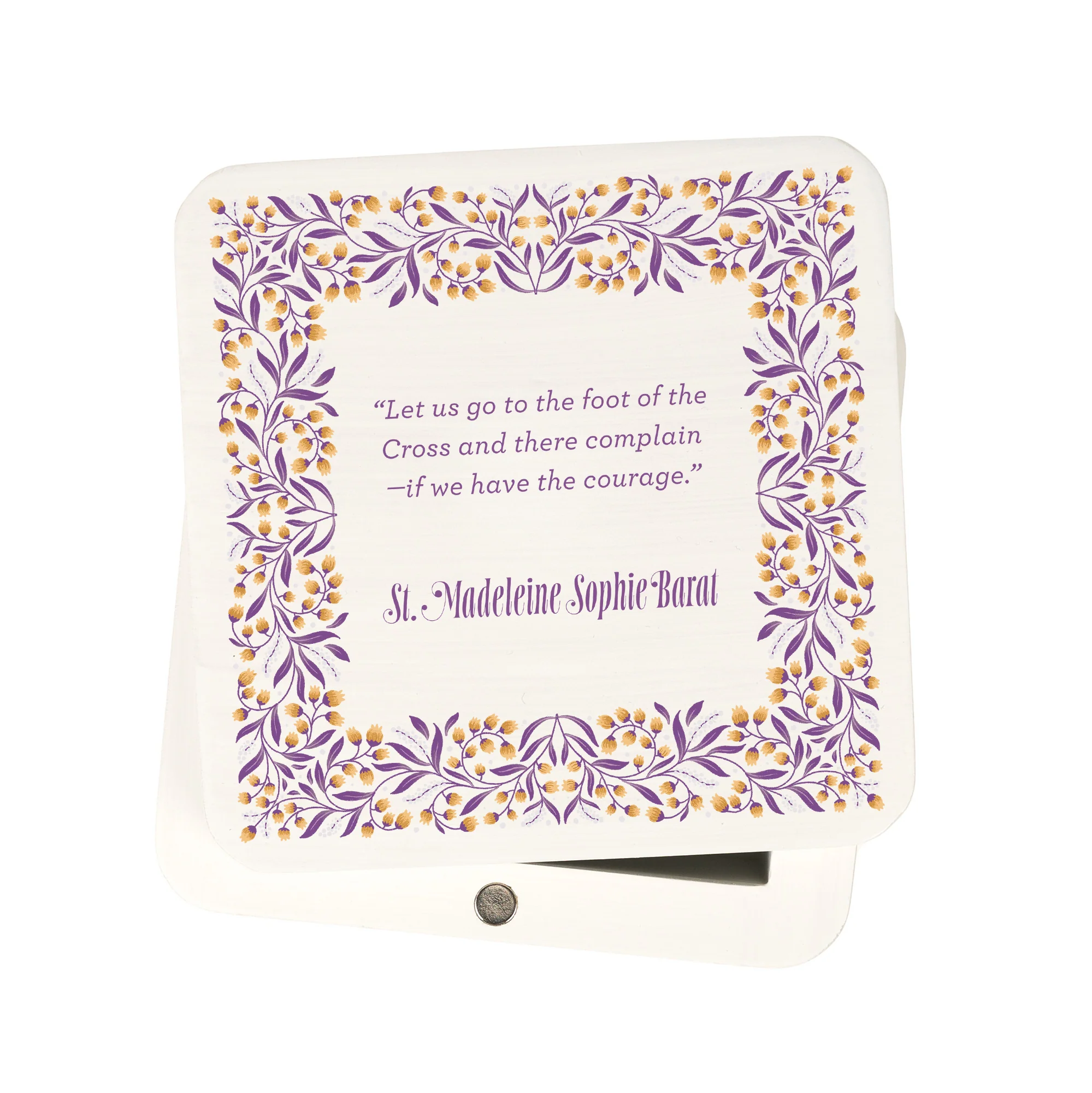 St. Madeline Sophie Barat Foot of the Cross Rosary Keepsake Box - Image 3