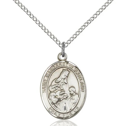 St. Margaret of Scotland Pendant, Bliss, Sterling Silver