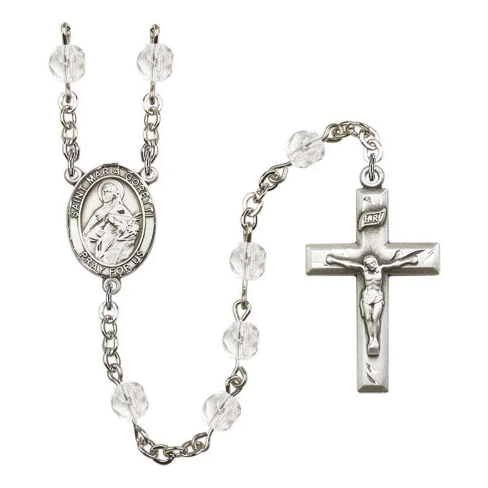 St. Maria Goretti Crystal Birthstone Rosary - Multiple Birthstones - Image 7