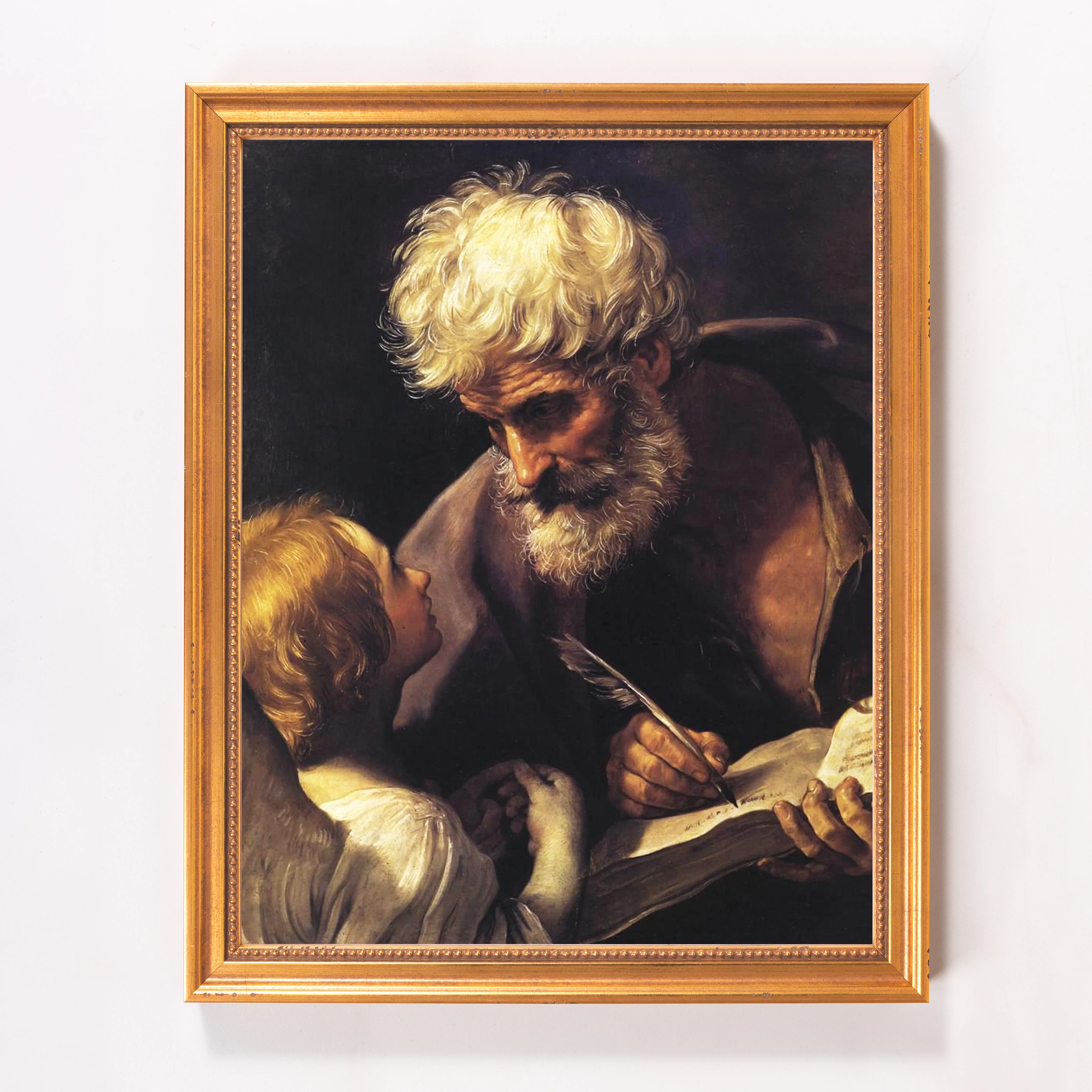 St. Matthew & the Angel Framed Canvas - Sacred Classics Collection - Image 5