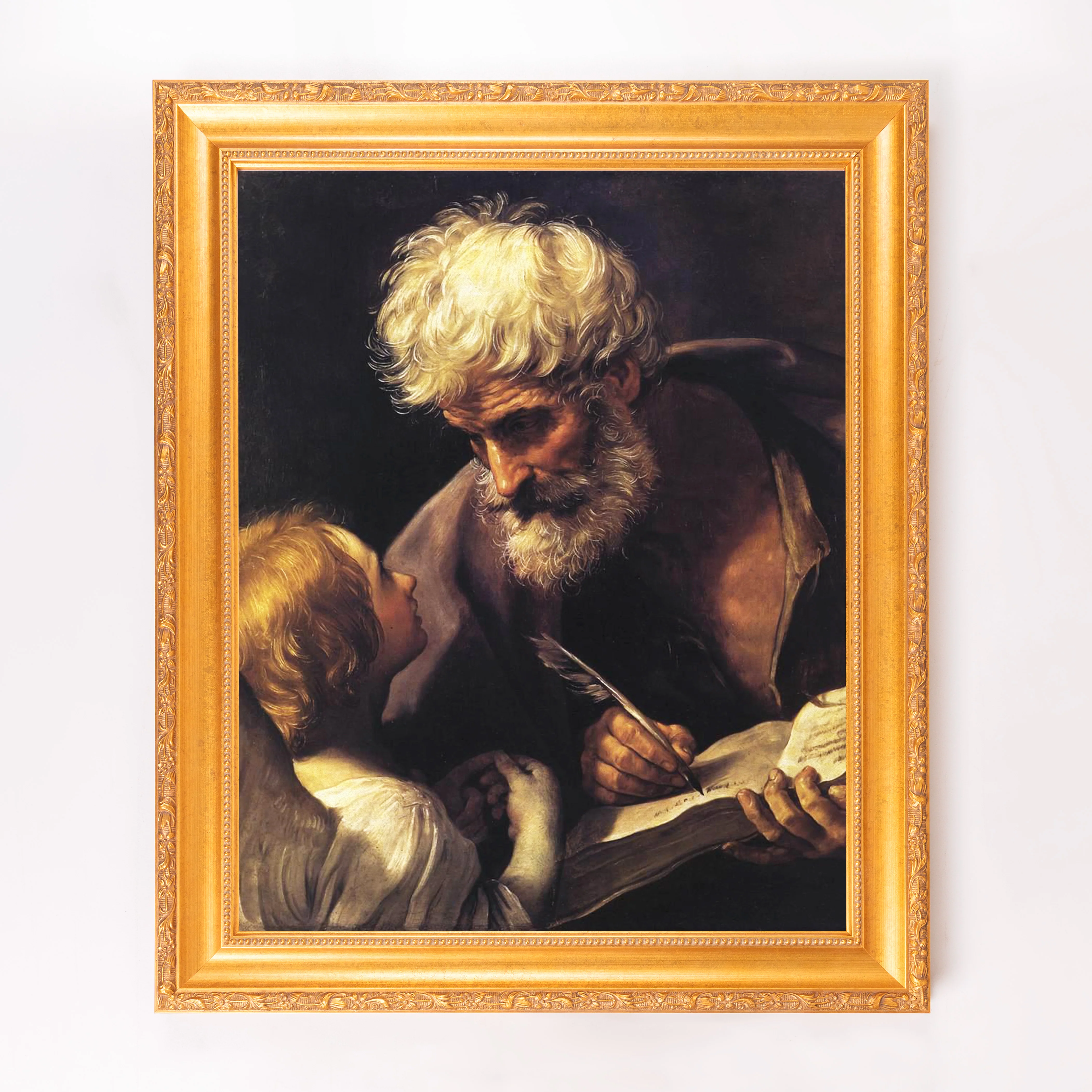 St. Matthew & the Angel Framed Canvas - Sacred Signature Collection - Image 10