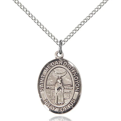 St. Medard of Noyon Pendant, Bliss, Sterling Silver