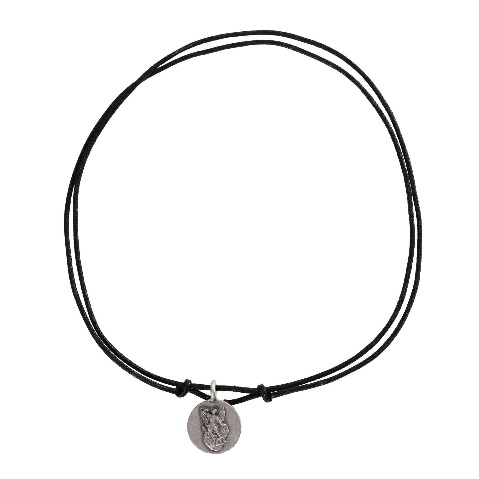 St. Michael Baseball Medal Corded Necklace - Image 2