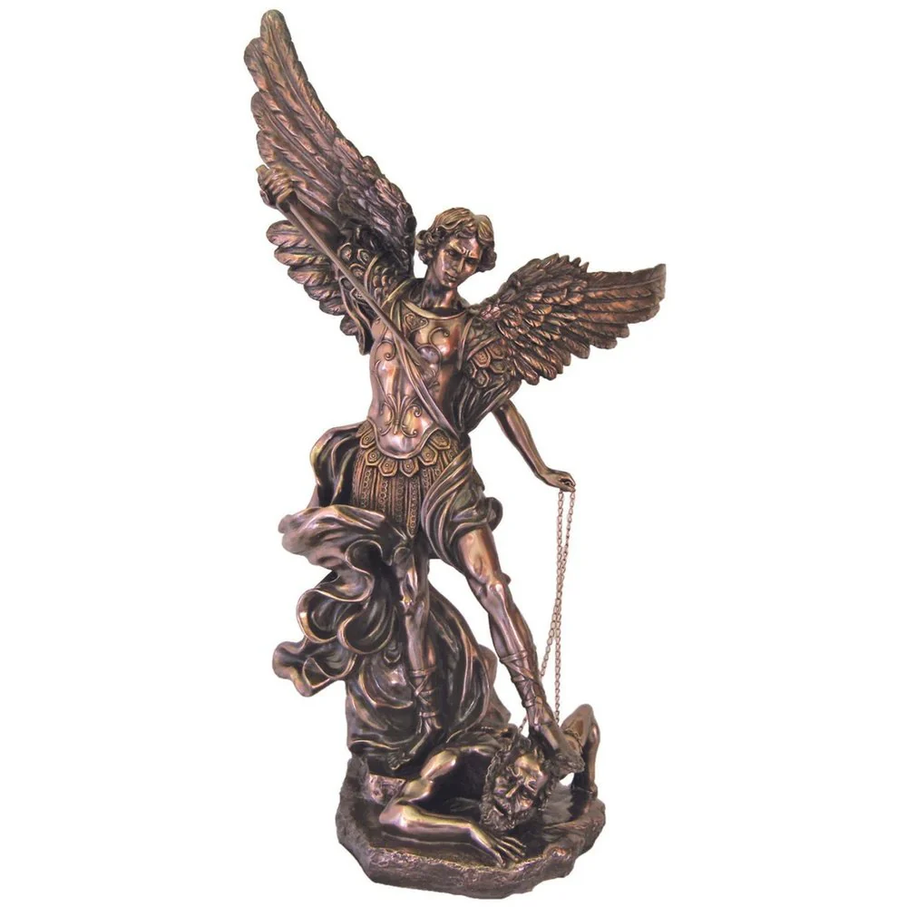 St. Michael Cold Cast Bronze Statue - 45"