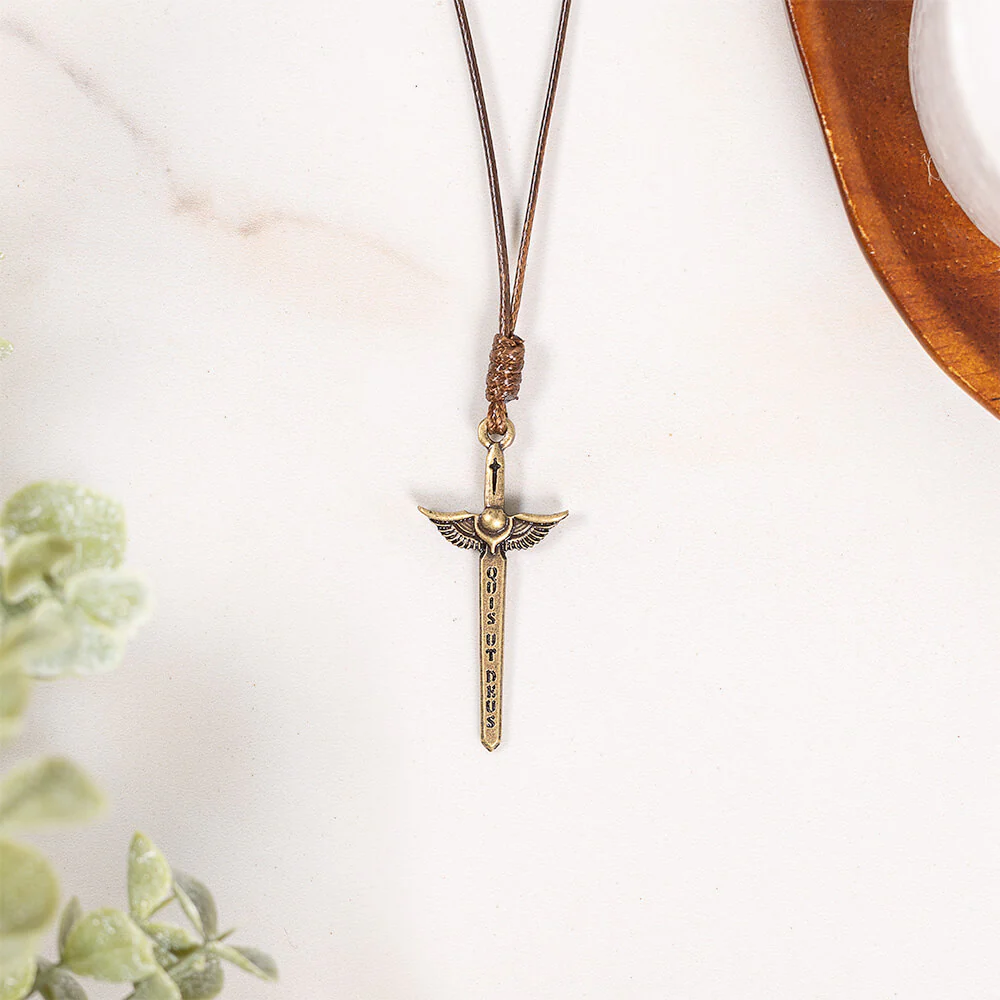 St. Michael Corded Sword Necklace