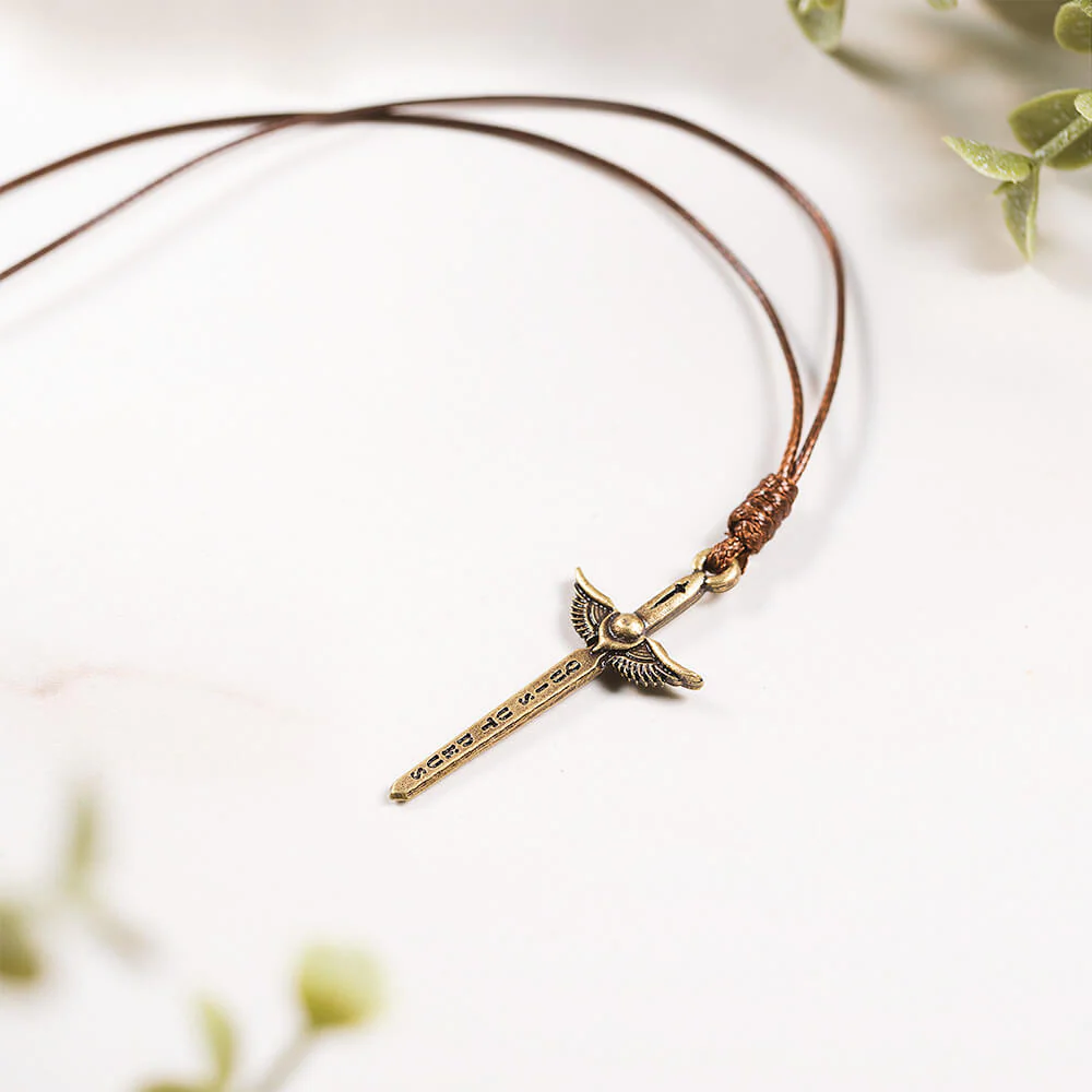 St. Michael Corded Sword Necklace - Image 2