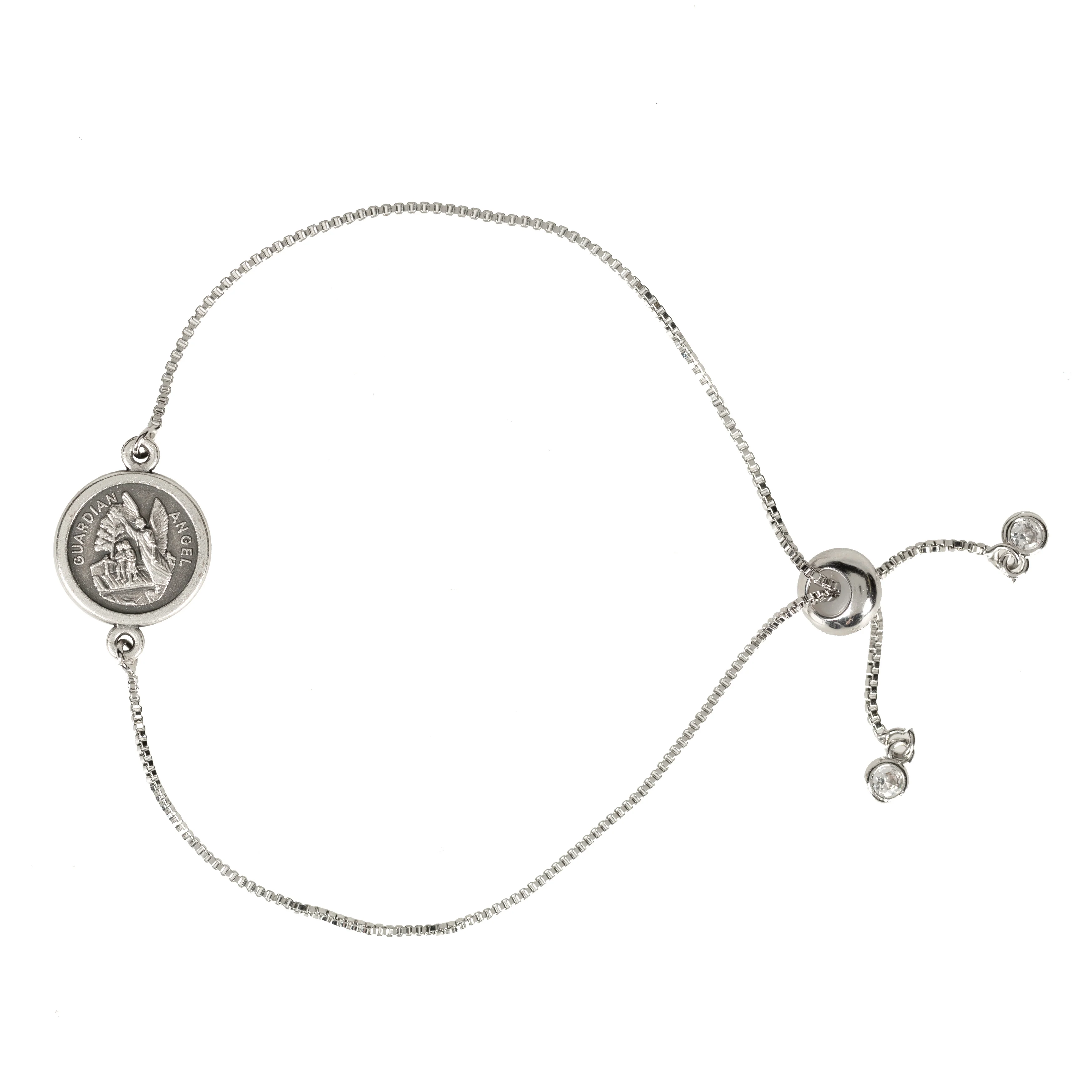 St. Michael & Guardian Angel Box Chain Bracelet - Image 3