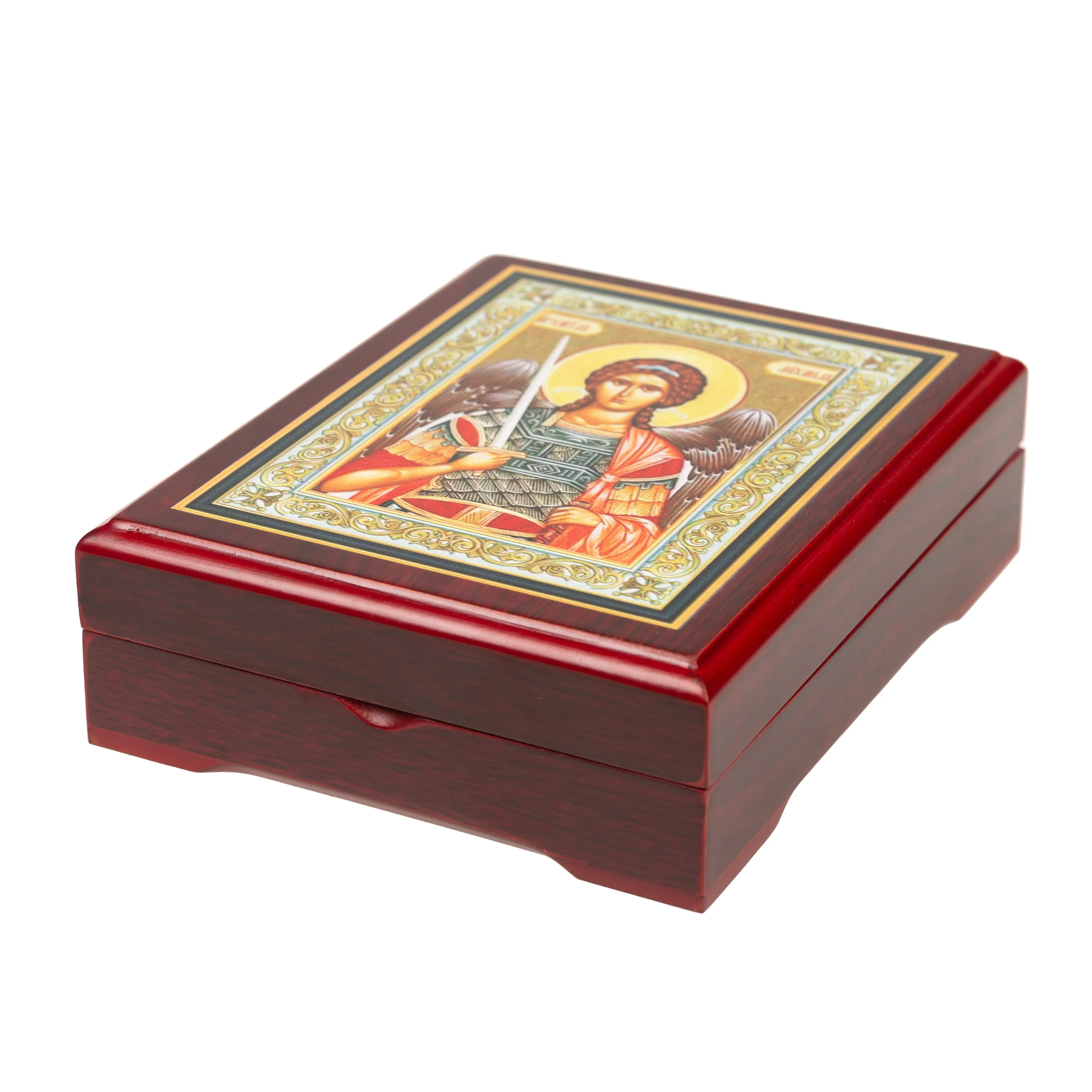 St. Michael Icon Wood Keepsake Box - Image 3