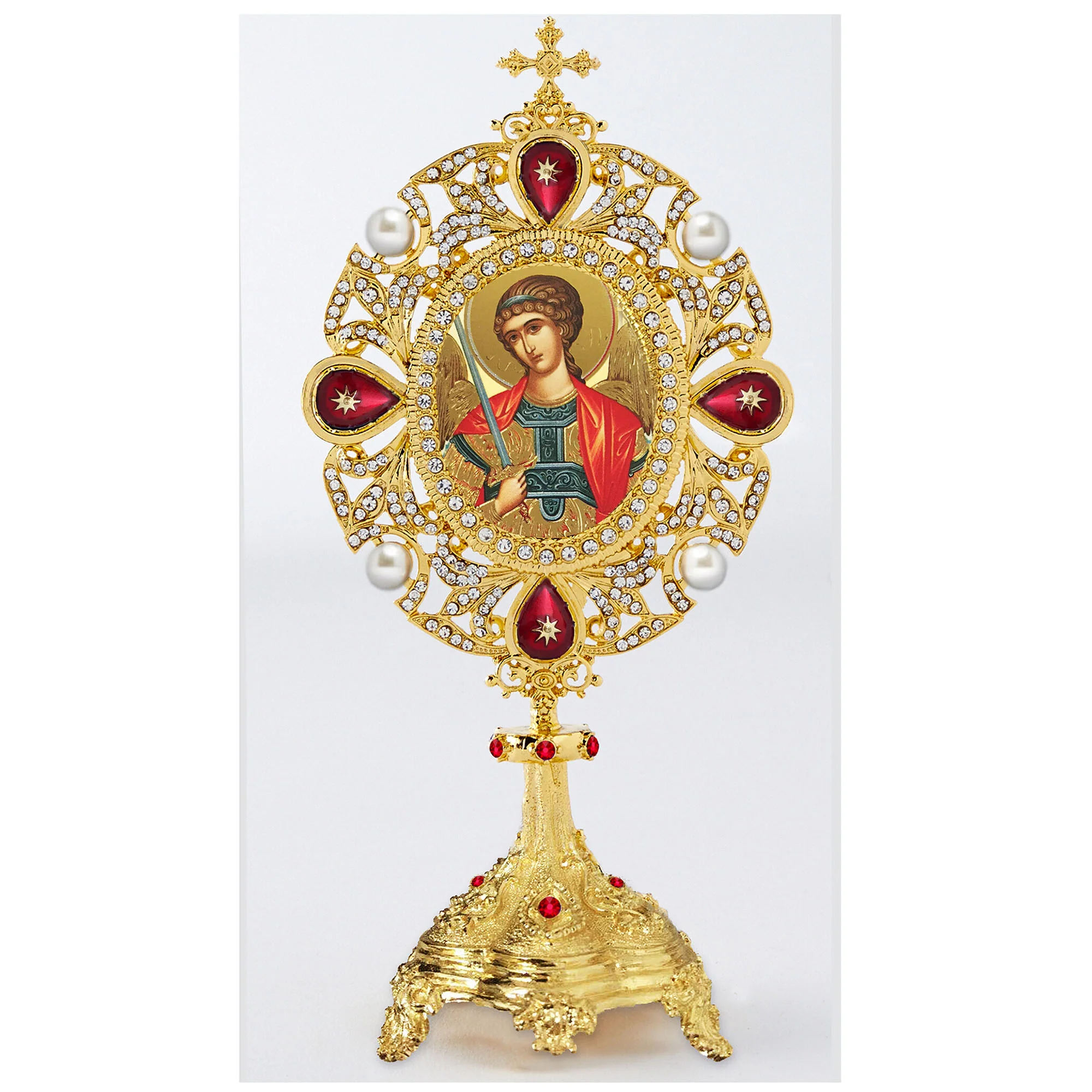 St. Michael Jeweled Reliquary-Style Icon
