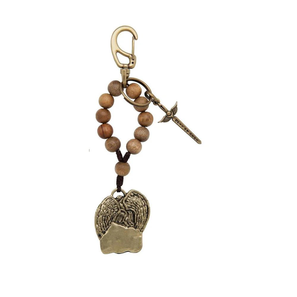 St. Michael Medal & Sword Rosary Key Chain - Image 3